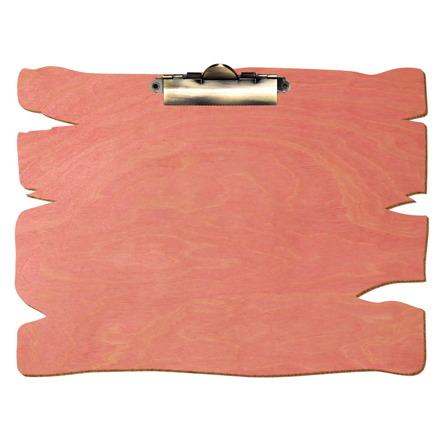 Klemmbrett Holzbrettform Rosa A4 querkant Zahnklemme antik