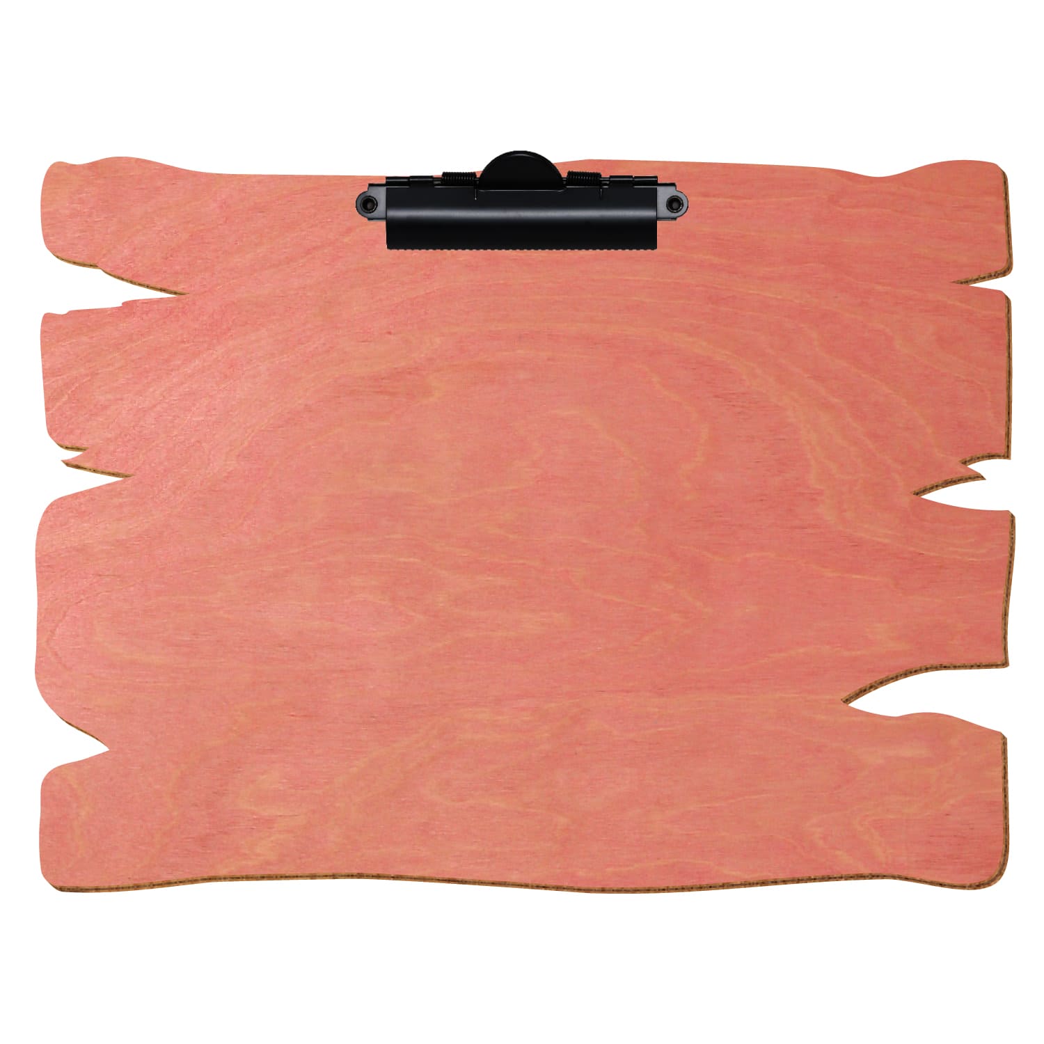 Klemmbrett Holzbrettform Rosa A4 querkant Zahnklemme schwarz