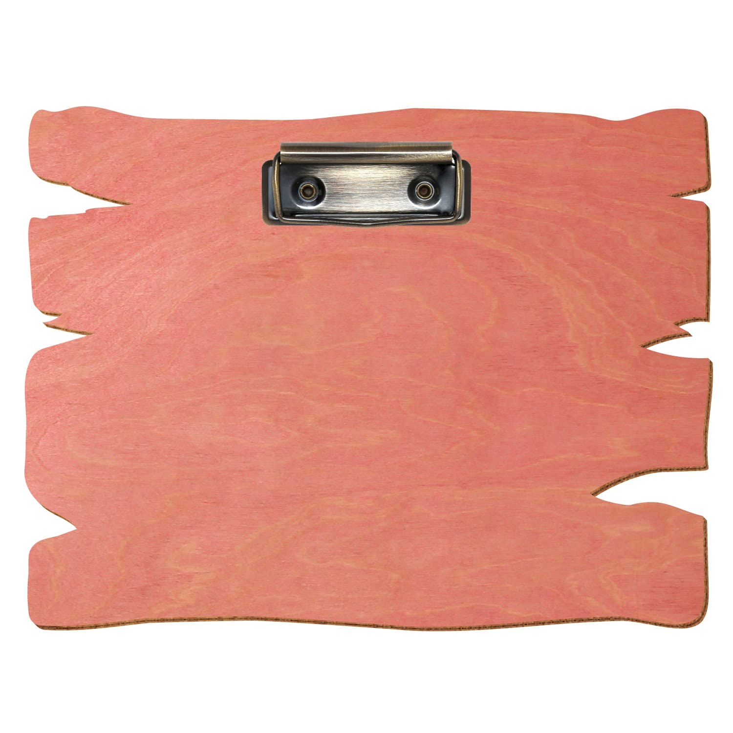 Klemmbrett Holzbrettform Rosa A5 querkant Bügelklemme antik