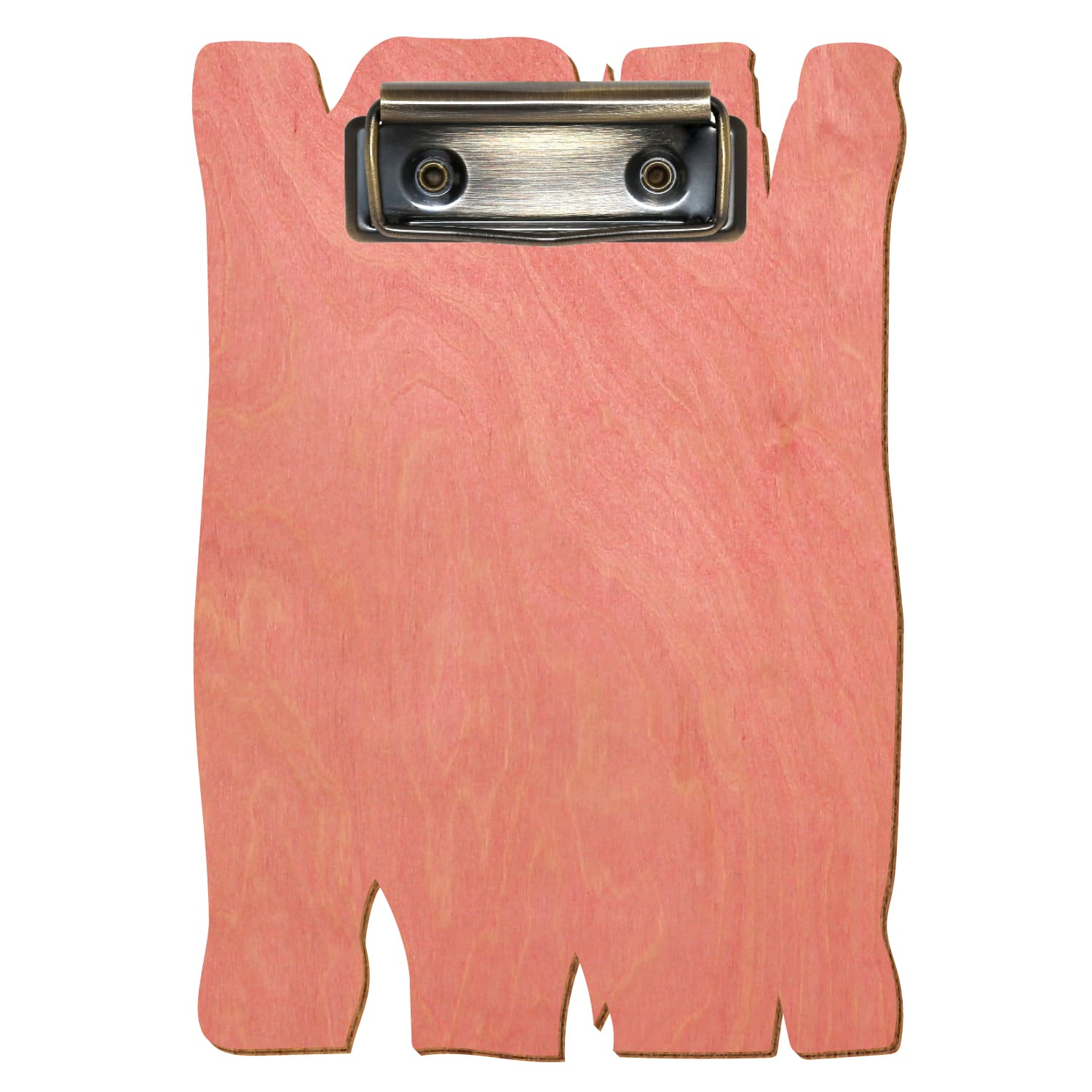 Klemmbrett Holzbrettform Rosa A6 hochkant Bügelklemme antik