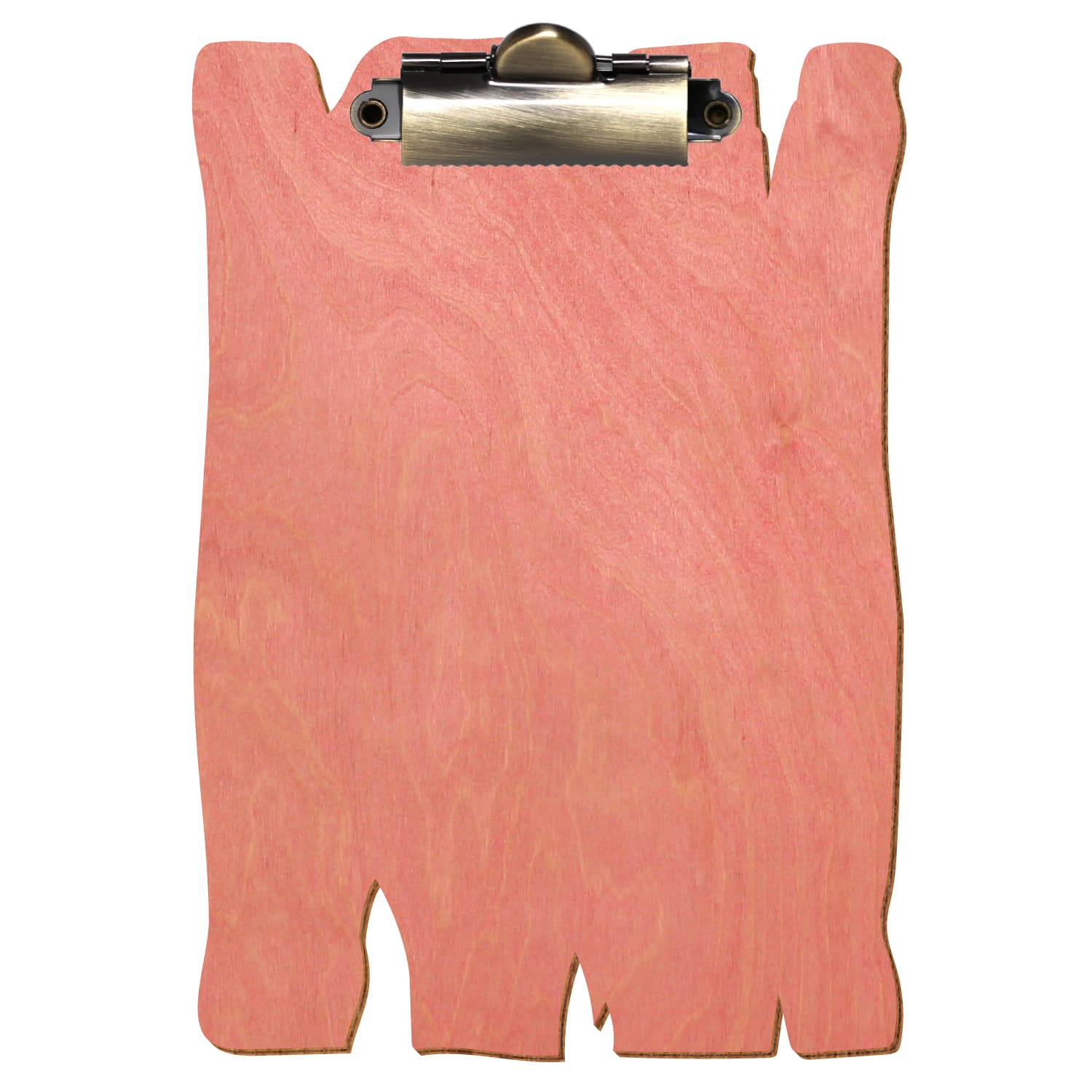 Klemmbrett Holzbrettform Rosa A6 hochkant Zahnklemme antik