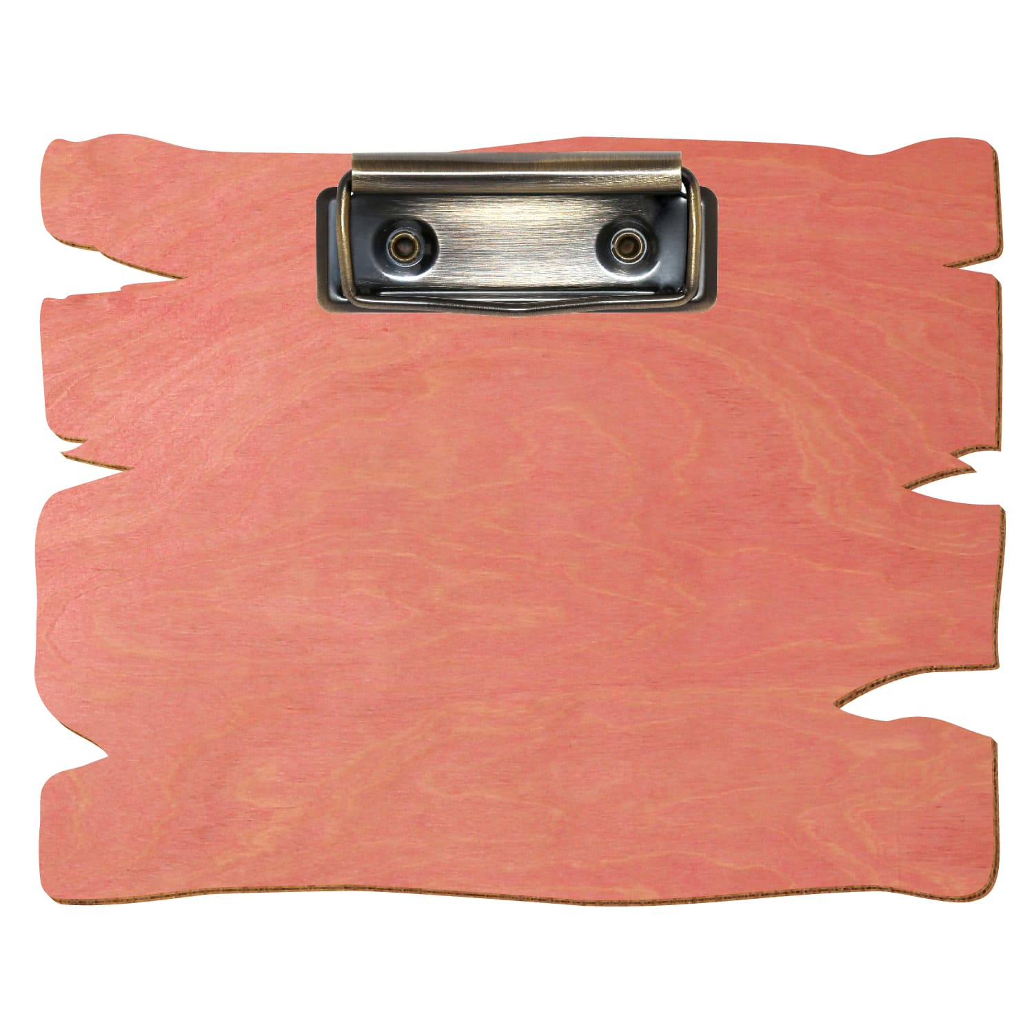 Klemmbrett Holzbrettform Rosa A6 querkant Bügelklemme antik