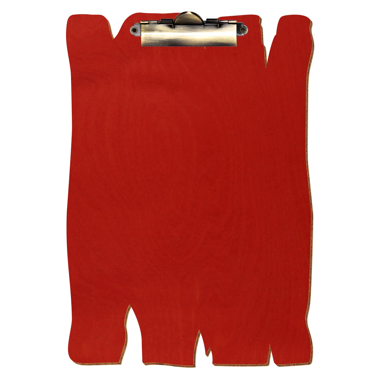 Klemmbrett Holzbrettform Rot A4 hochkant Zahnklemme antik