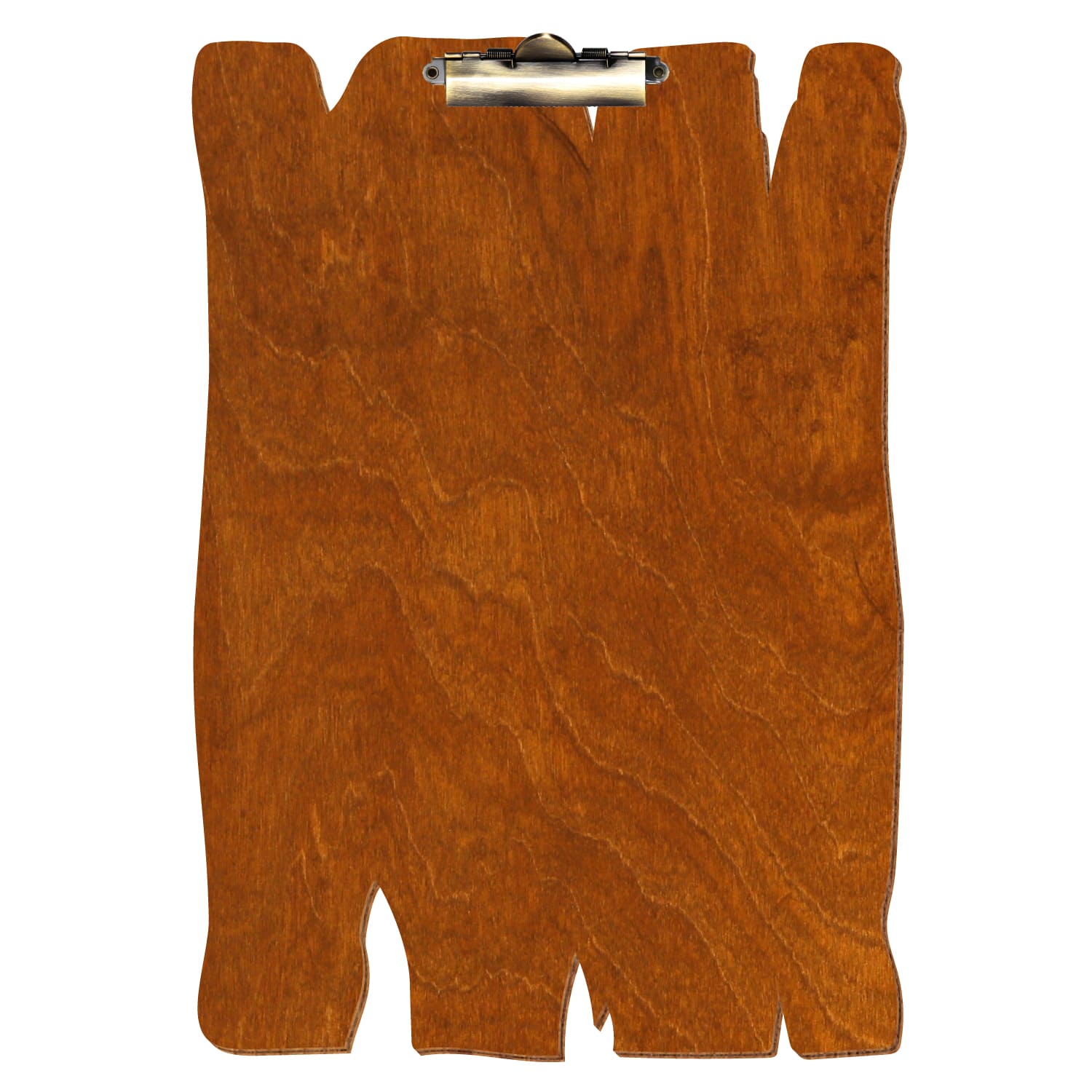 Klemmbrett Holzbrettform Rum A3 hochkant Zahnklemme antik