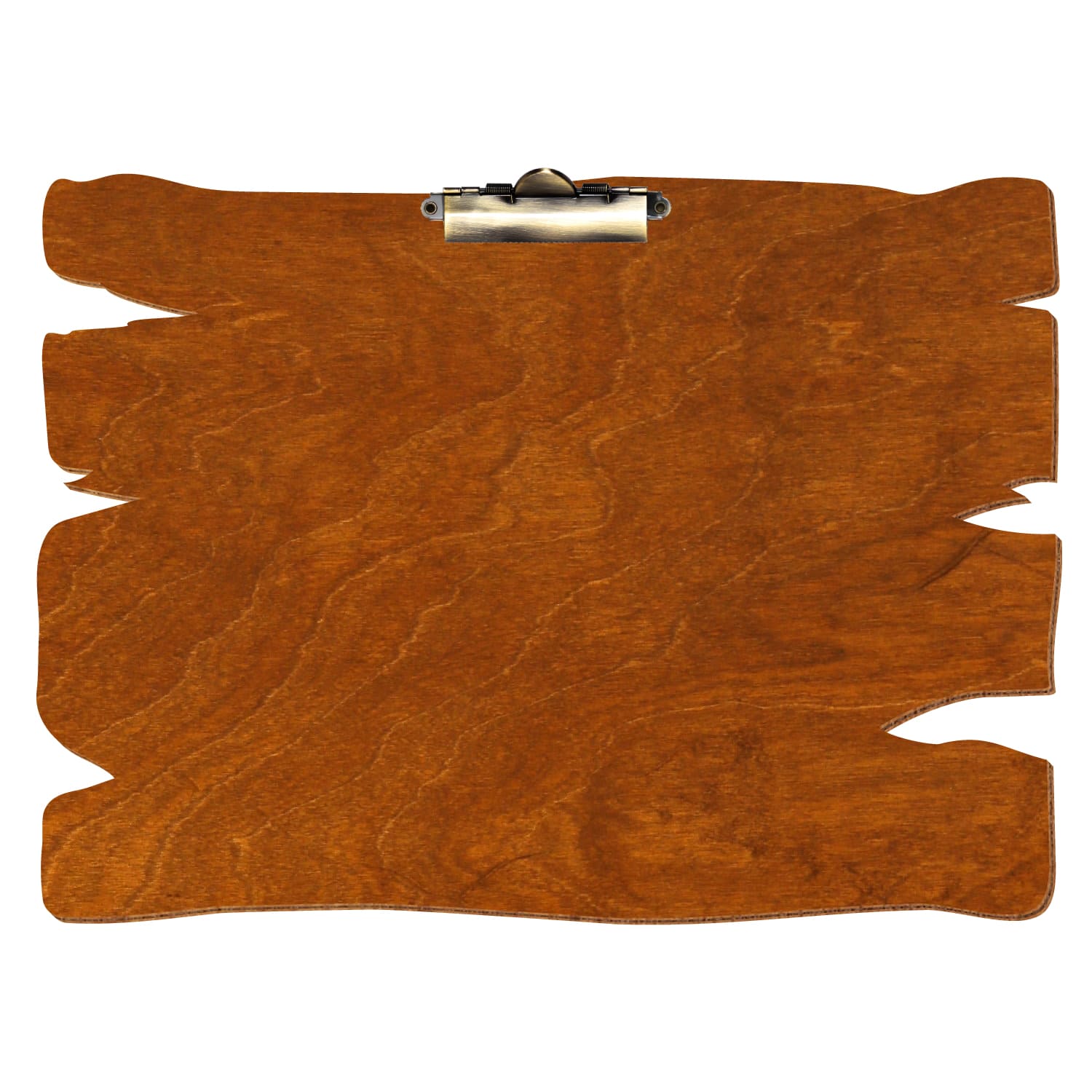 Klemmbrett Holzbrettform Rum A3 querkant Zahnklemme antik