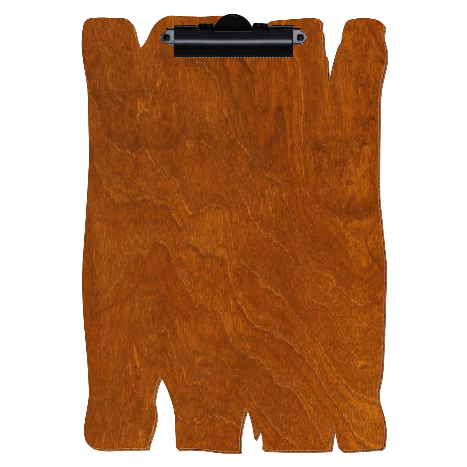 Klemmbrett Holzbrettform Rum A4 hochkant Zahnklemme schwarz