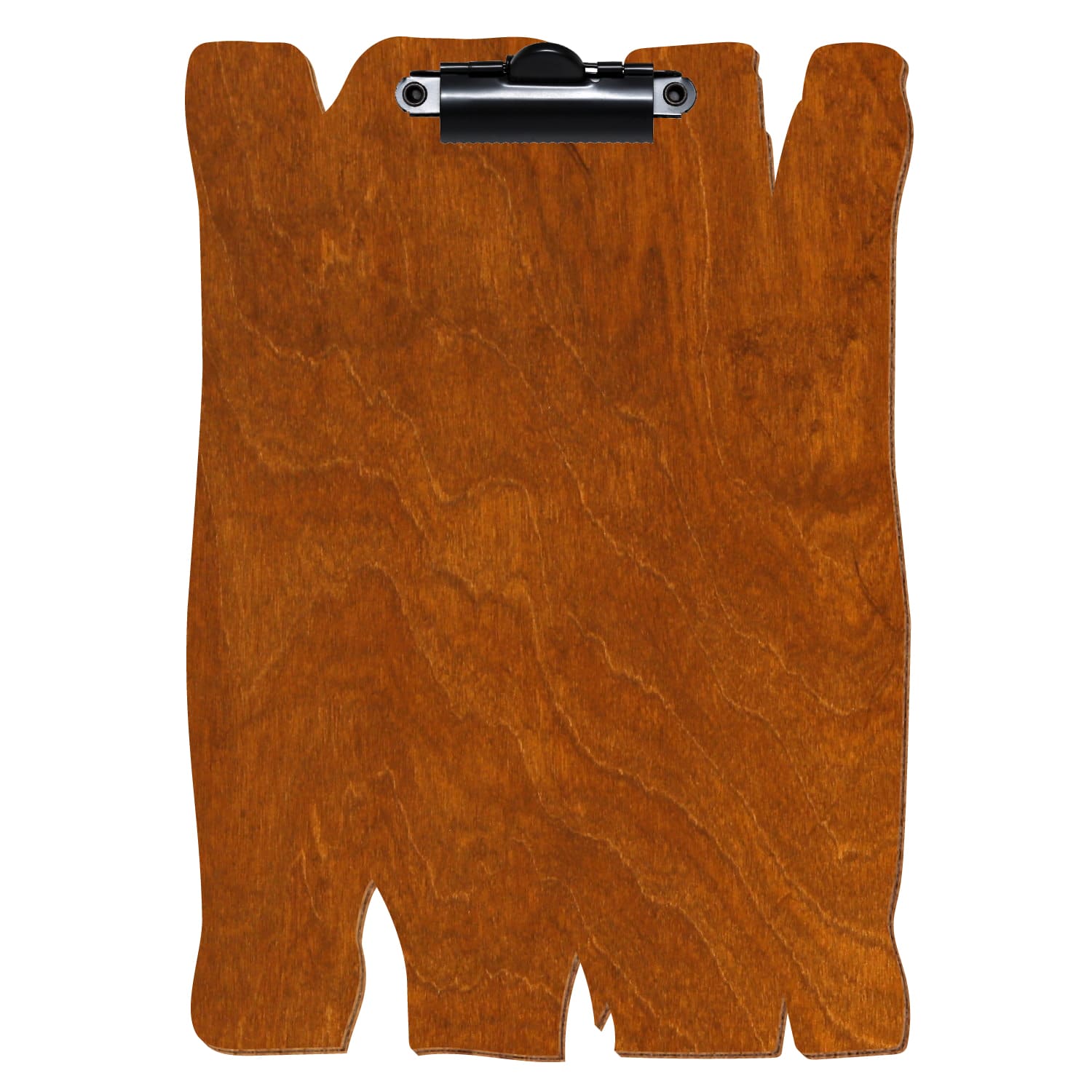 Klemmbrett Holzbrettform Rum A5 hochkant Zahnklemme schwarz