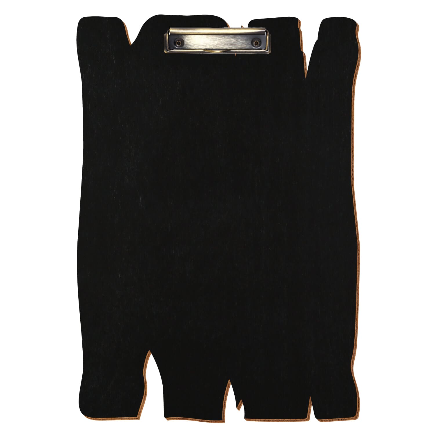 Klemmbrett Holzbrettform Schwarz A3 hochkant Bügelklemme antik