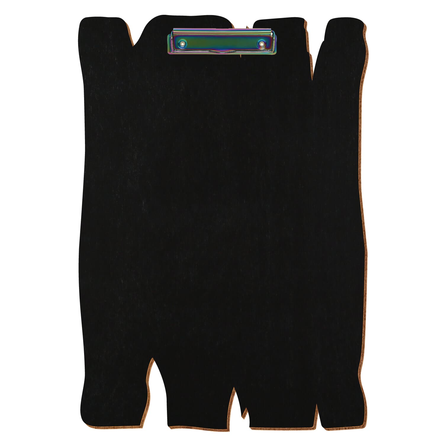 Klemmbrett Holzbrettform Schwarz A3 hochkant Bügelklemme Regenbogen