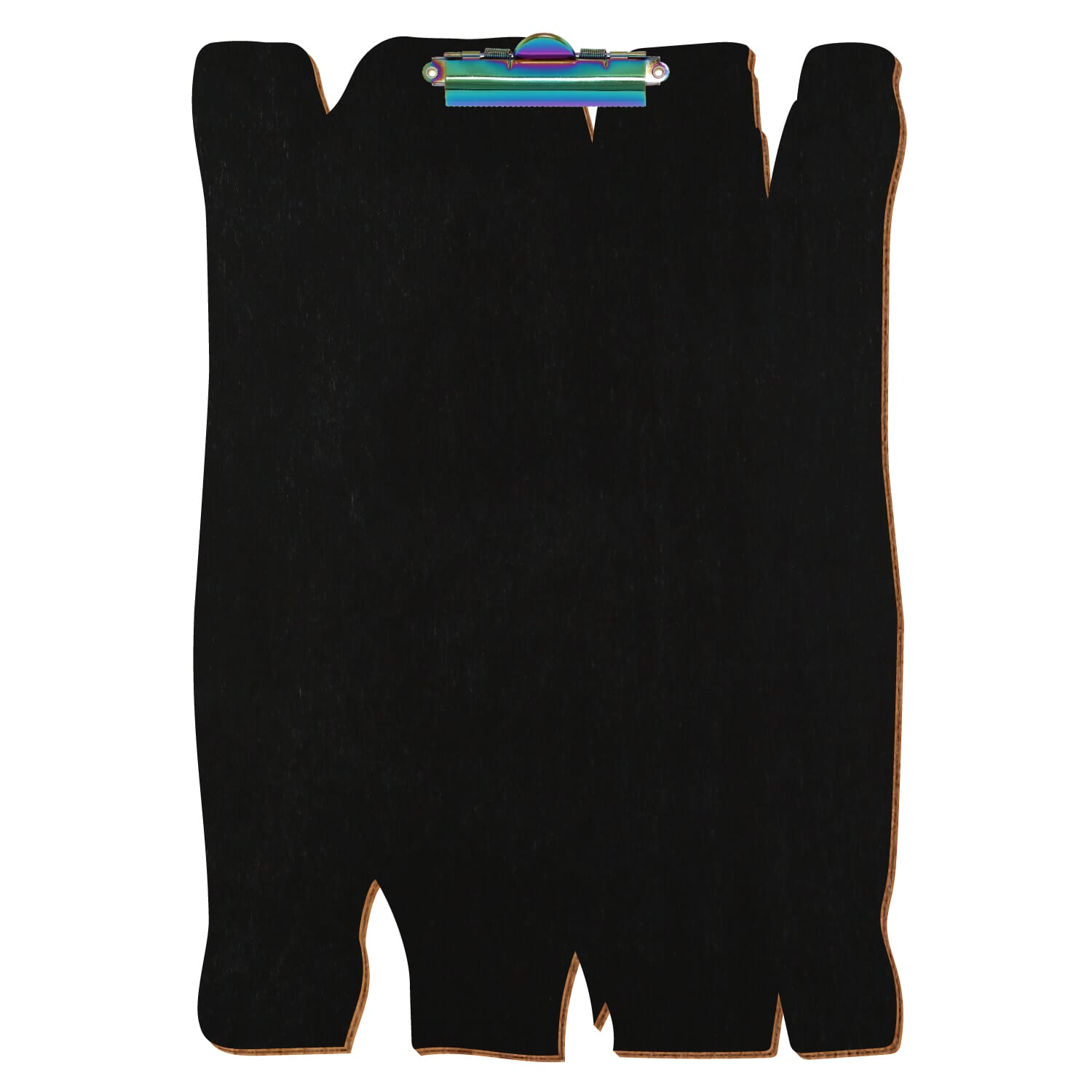 Klemmbrett Holzbrettform Schwarz A3 hochkant Zahnklemme Regenbogen