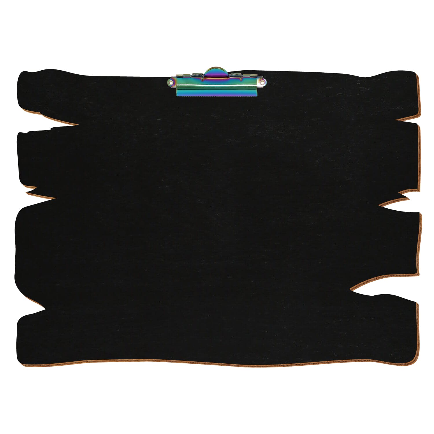 Klemmbrett Holzbrettform Schwarz A3 querkant Zahnklemme Regenbogen