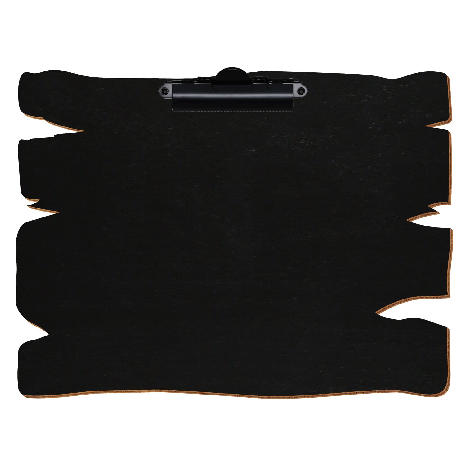 Klemmbrett Holzbrettform Schwarz A4 querkant Zahnklemme schwarz