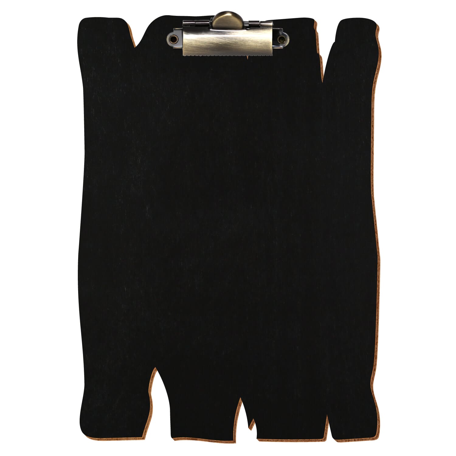 Klemmbrett Holzbrettform Schwarz A5 hochkant Zahnklemme antik