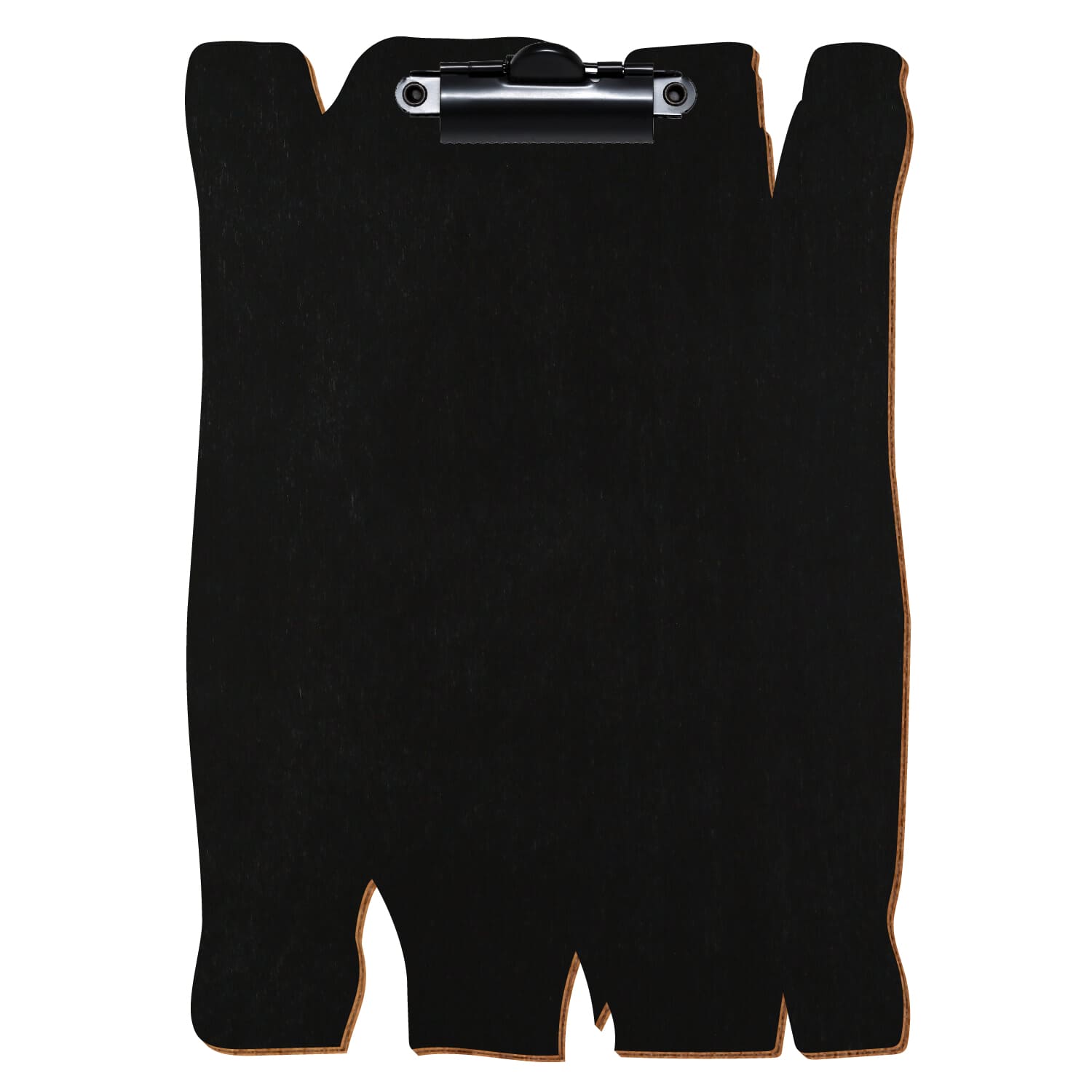 Klemmbrett Holzbrettform Schwarz A5 hochkant Zahnklemme schwarz