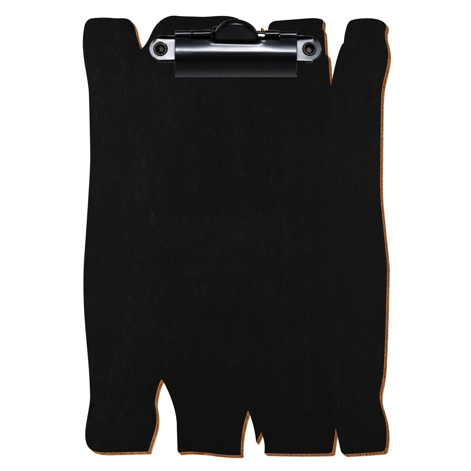 Klemmbrett Holzbrettform Schwarz A6 hochkant Zahnklemme schwarz
