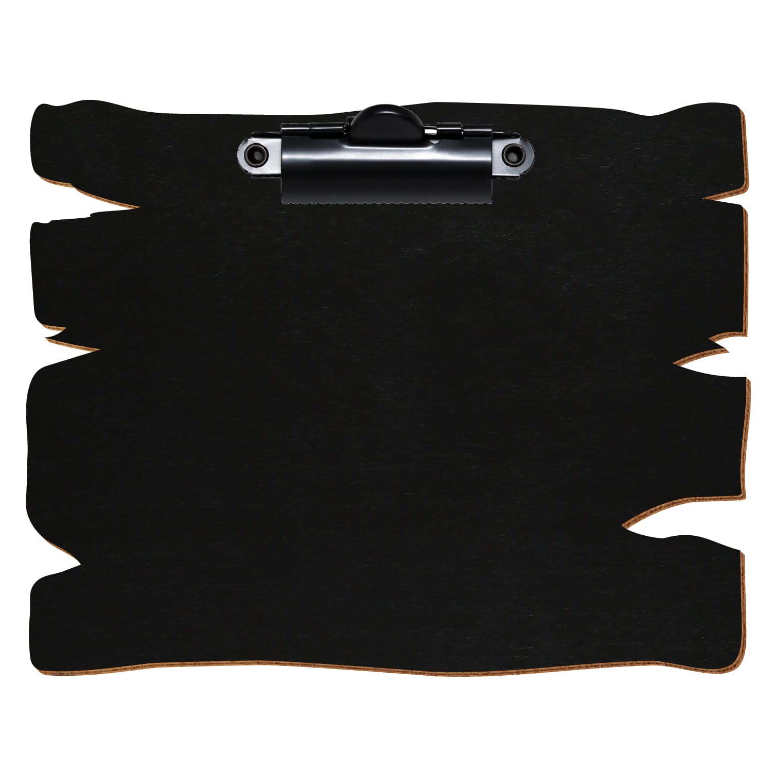 Klemmbrett Holzbrettform Schwarz A6 querkant Zahnklemme schwarz