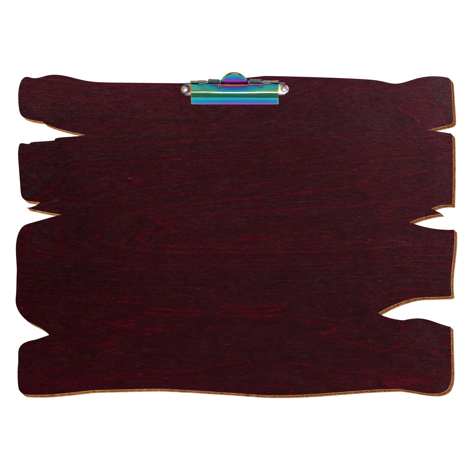 Klemmbrett Holzbrettform Violett A3 querkant Zahnklemme Regenbogen