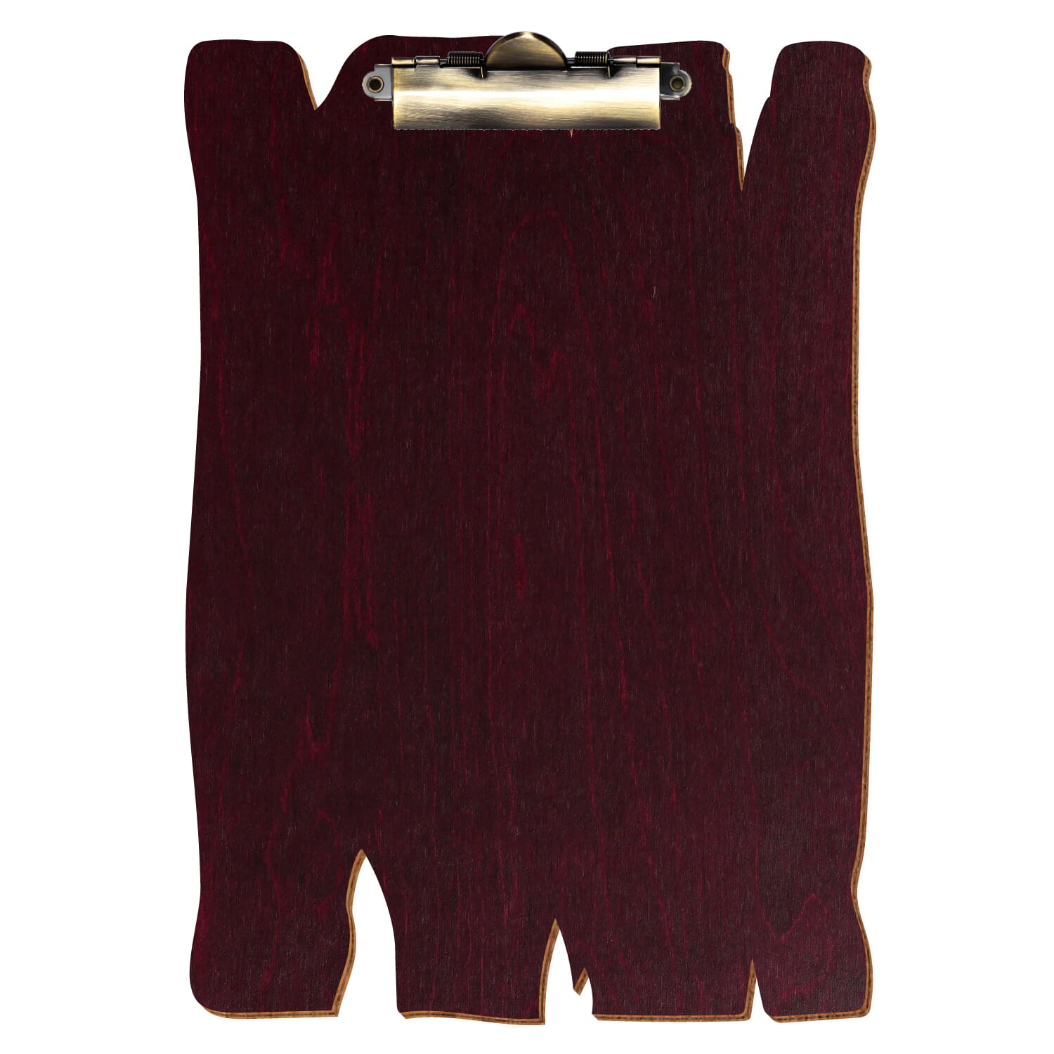 Klemmbrett Holzbrettform Violett A4 hochkant Zahnklemme antik