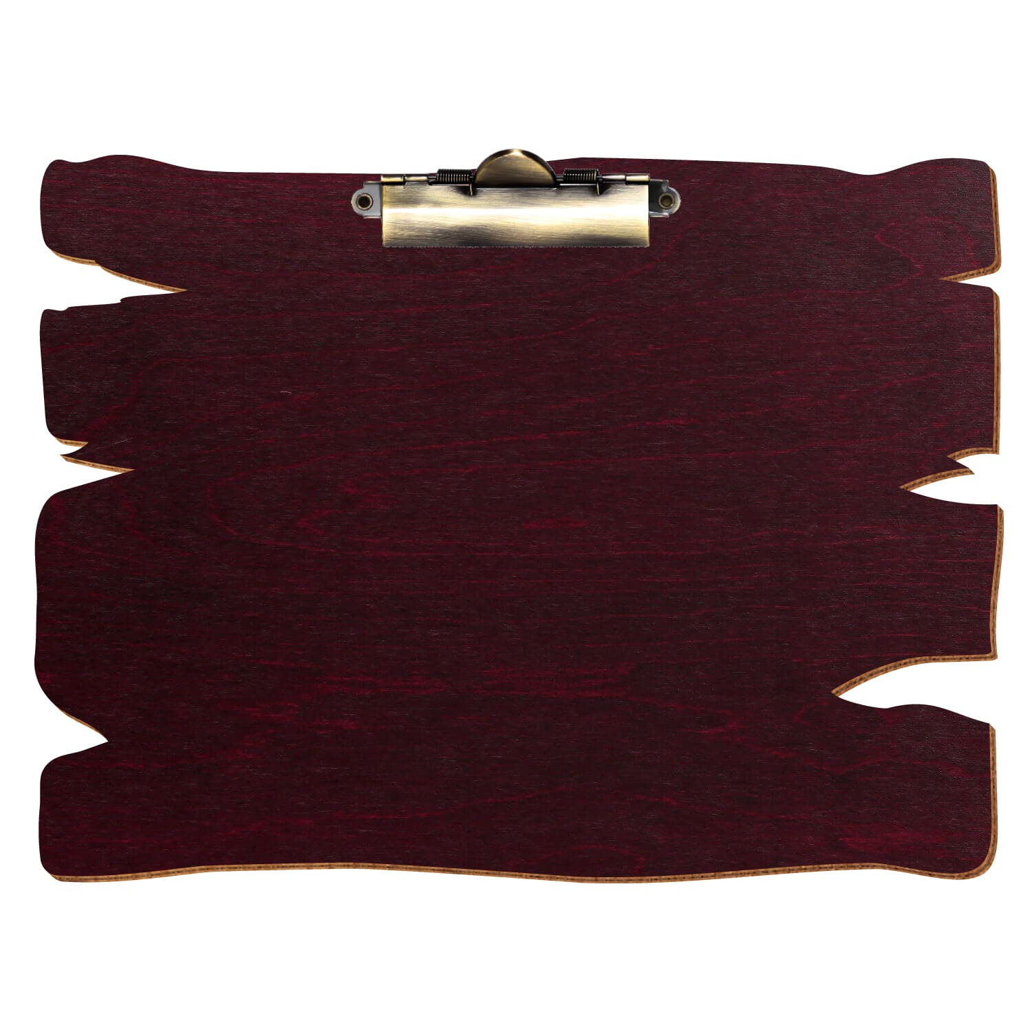 Klemmbrett Holzbrettform Violett A4 querkant Zahnklemme antik