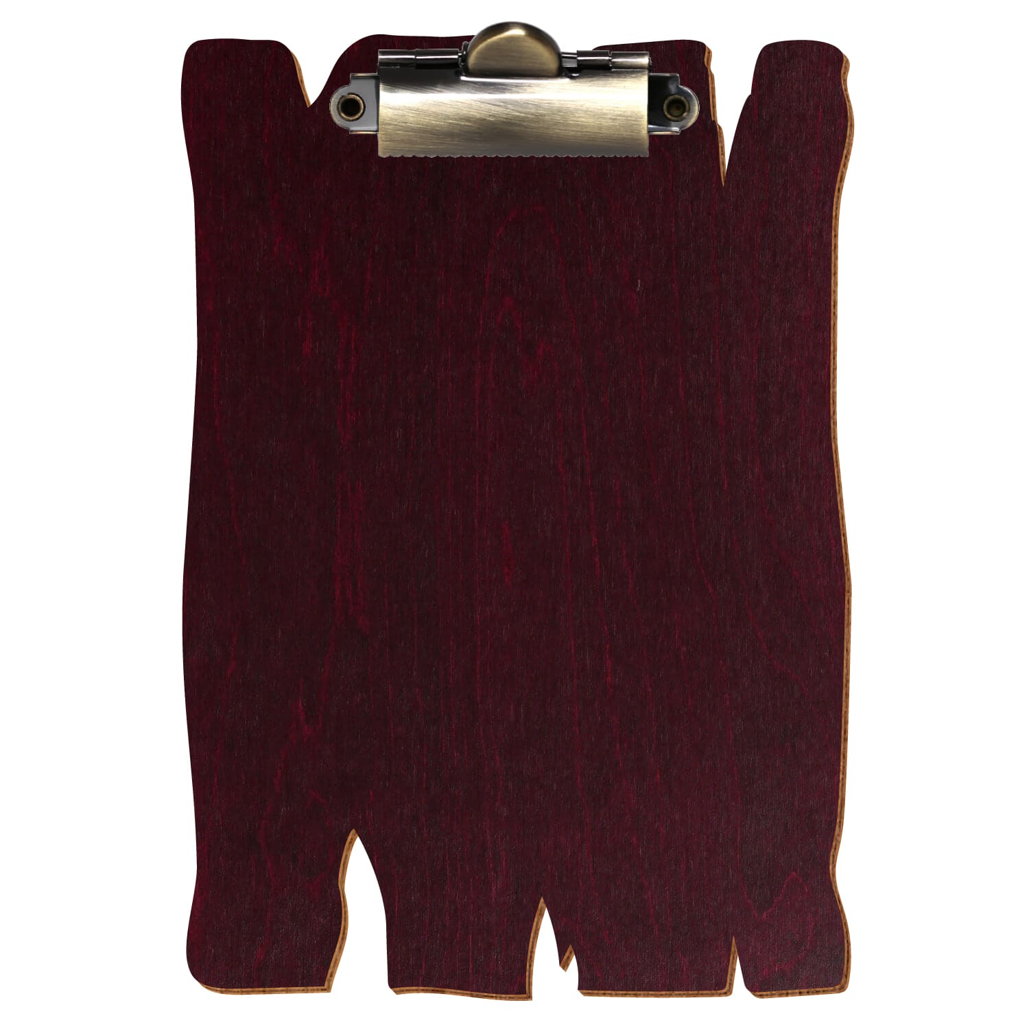 Klemmbrett Holzbrettform Violett A6 hochkant Zahnklemme antik