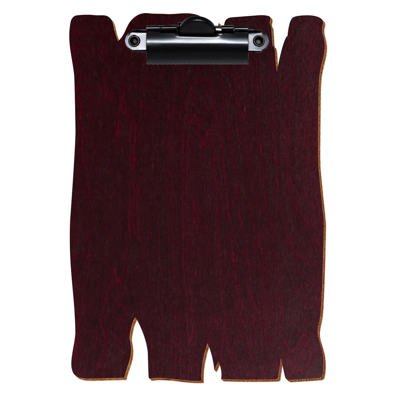 Klemmbrett Holzbrettform Violett A6 hochkant Zahnklemme schwarz