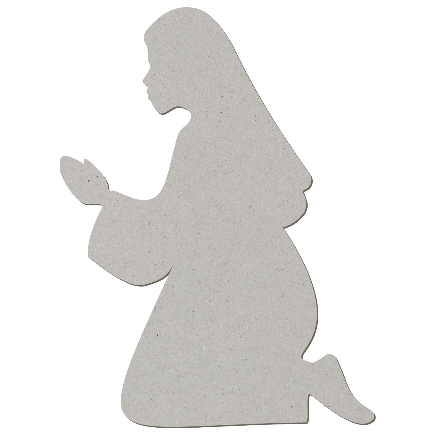 Krippenfigur Betende Maria V1 Pappe Zuschnitt 5-50cm