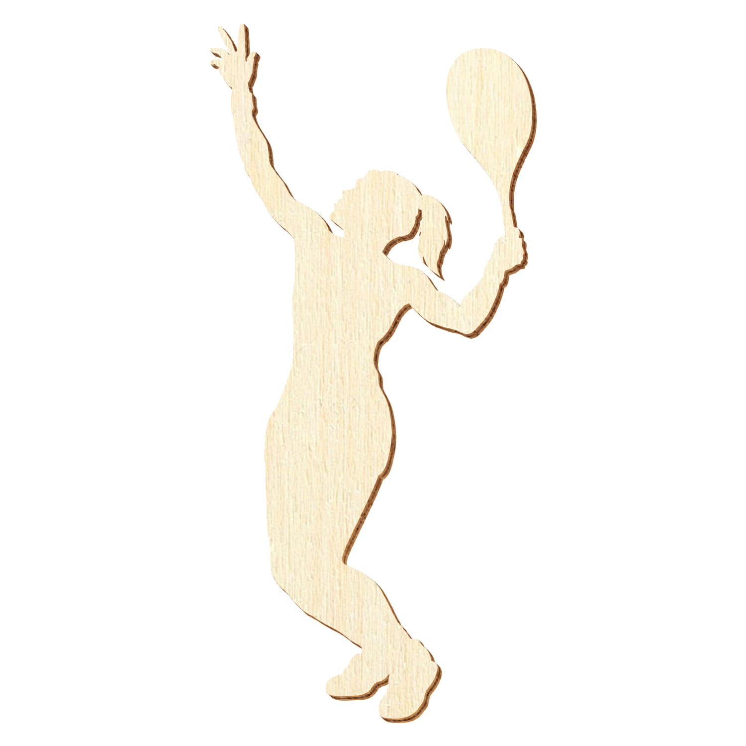 Tennis Spielerin 1 Holz Zuschnitt 5-50cm