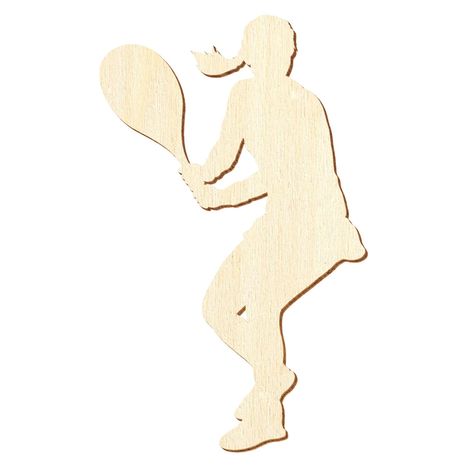 Tennis Spielerin 2 Holz Zuschnitt 5-50cm