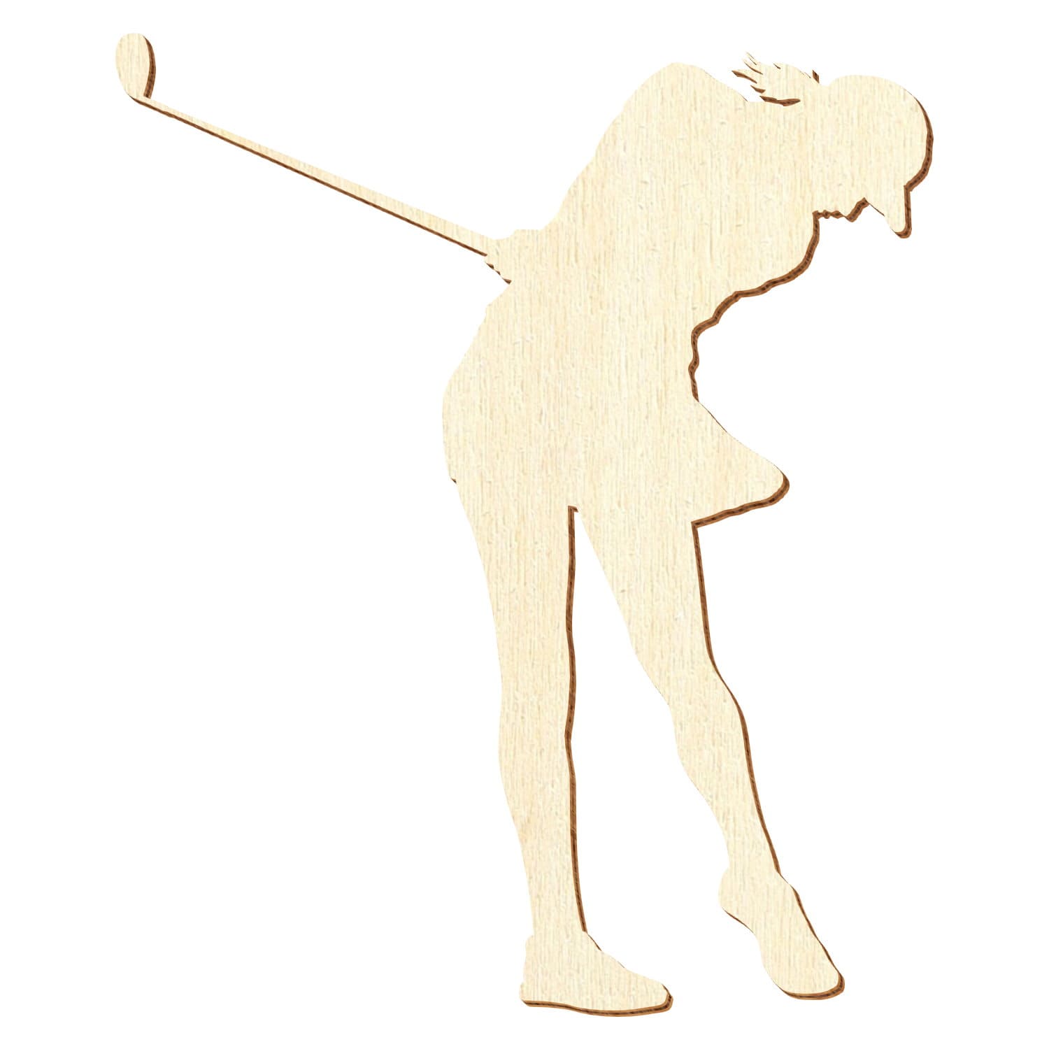 Golf Spielerin Golferin 2 Holz Zuschnitt 5-50cm