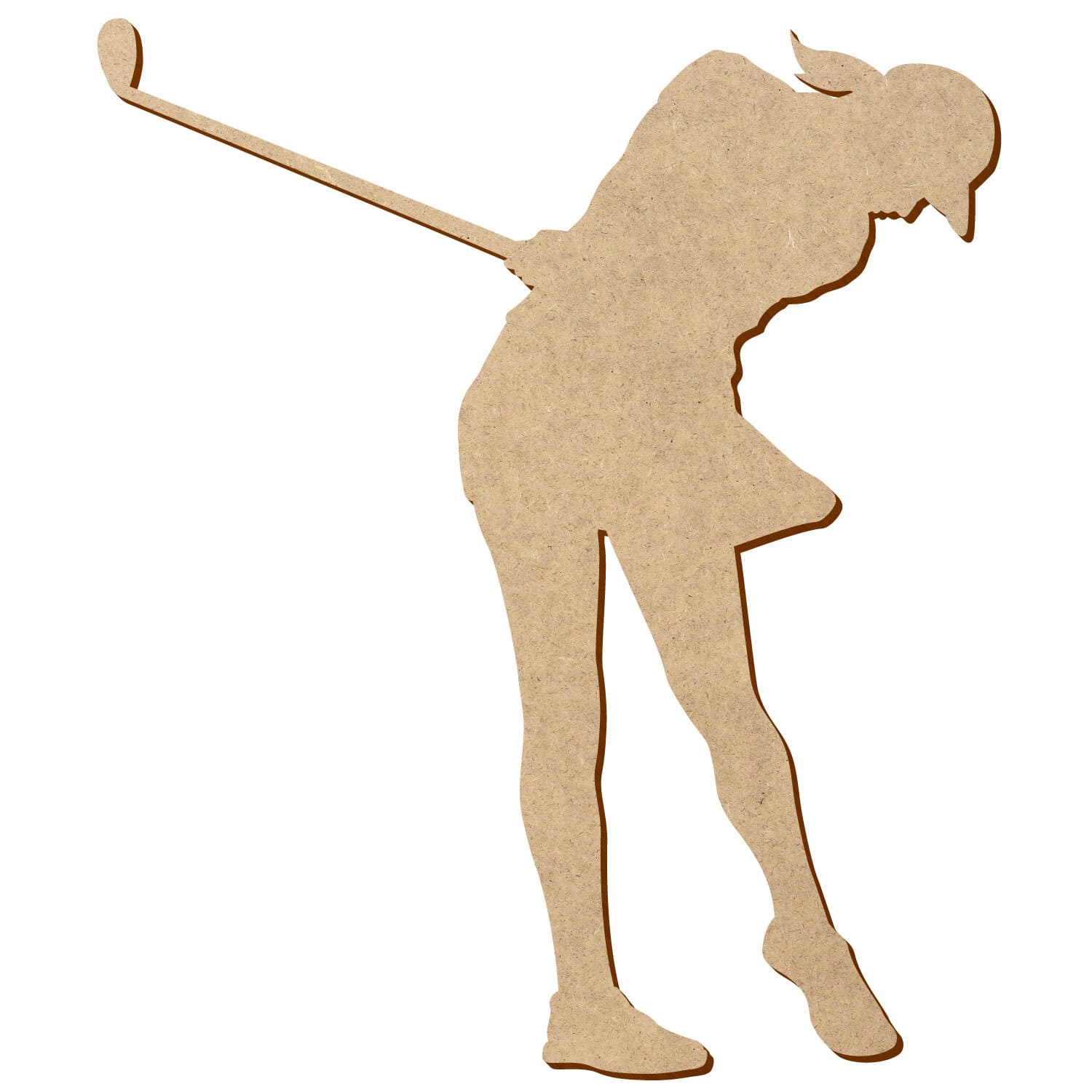 Golf Spielerin Golferin 2 MDF Zuschnitt 5-50cm