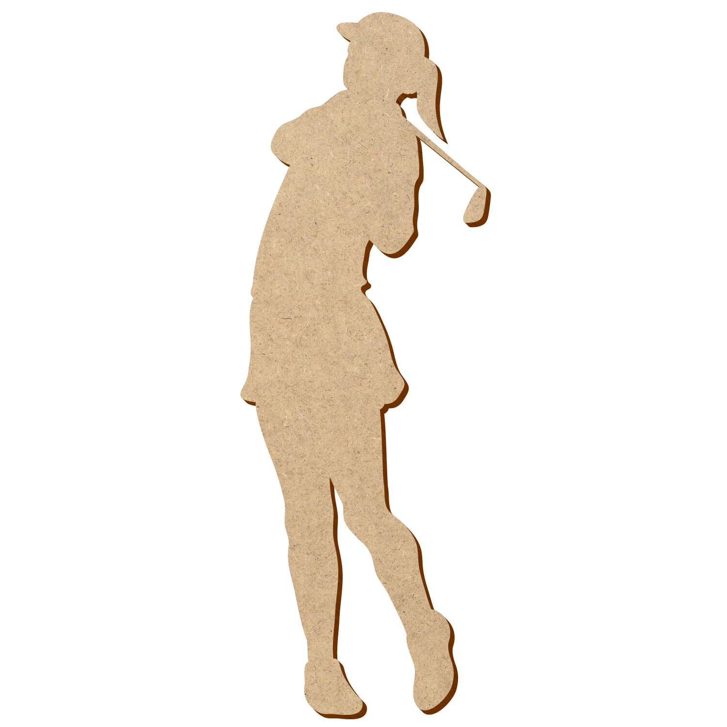 Golf Spielerin Golferin 3 MDF Zuschnitt 5-50cm