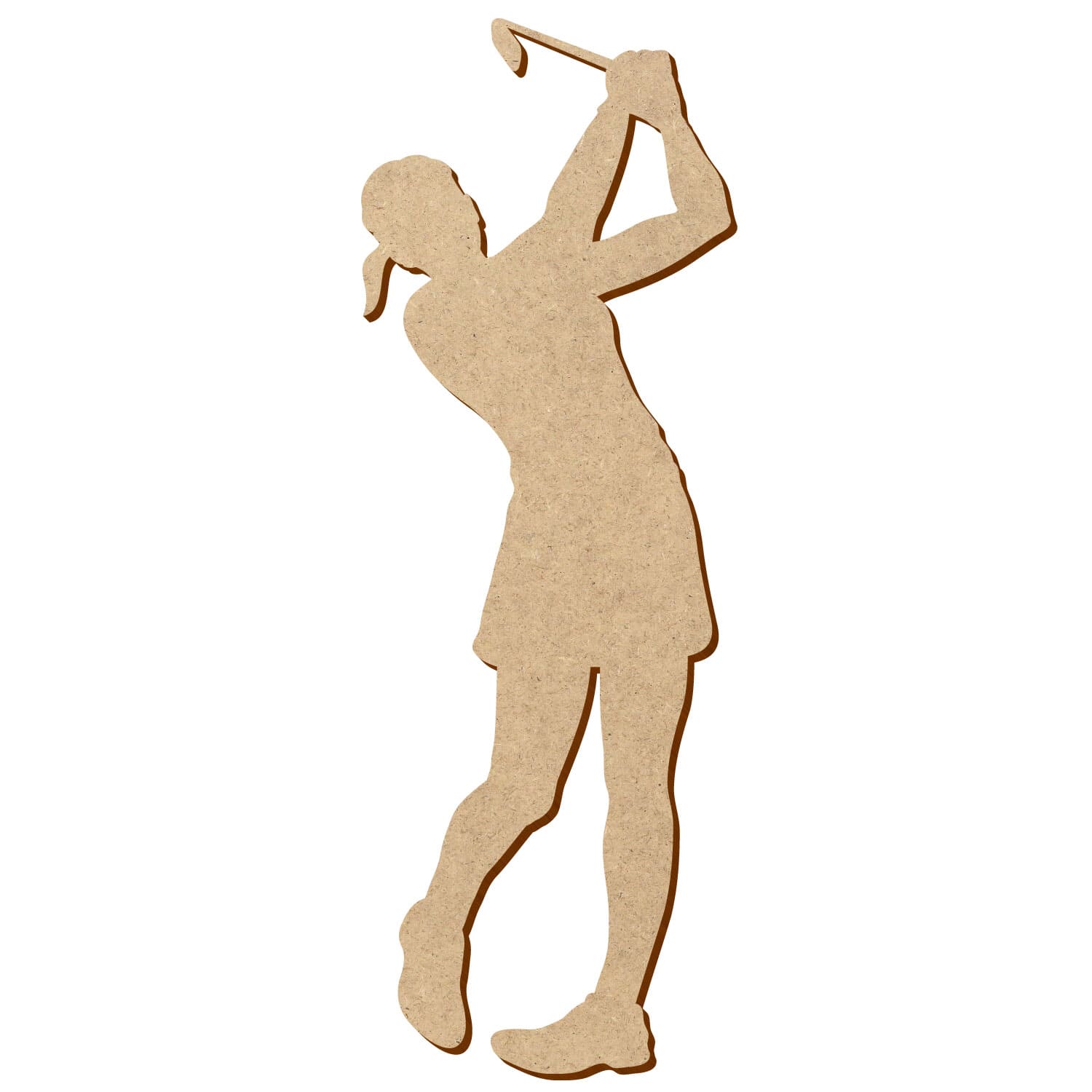 Golf Spielerin Golferin 4 MDF Zuschnitt 5-50cm