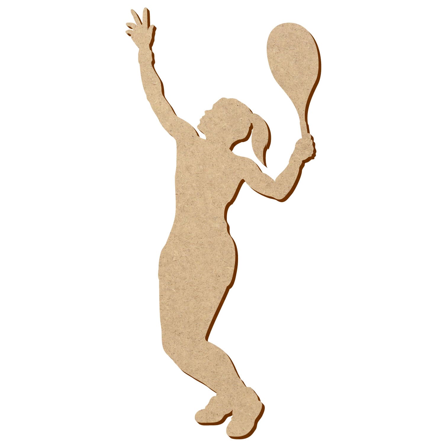 Tennis Spielerin 1 MDF Zuschnitt 5-50cm