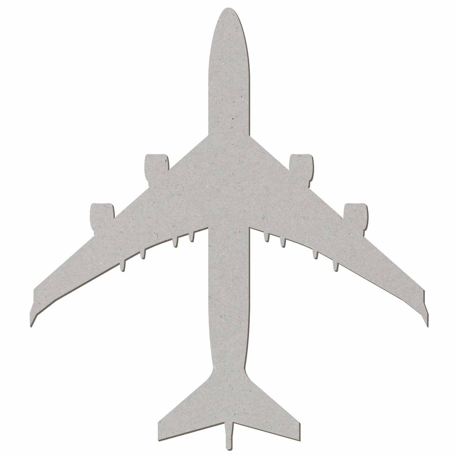 Pappe Jumbo-Jet V1 Flugzeug - Deko Basteln 5-50cm