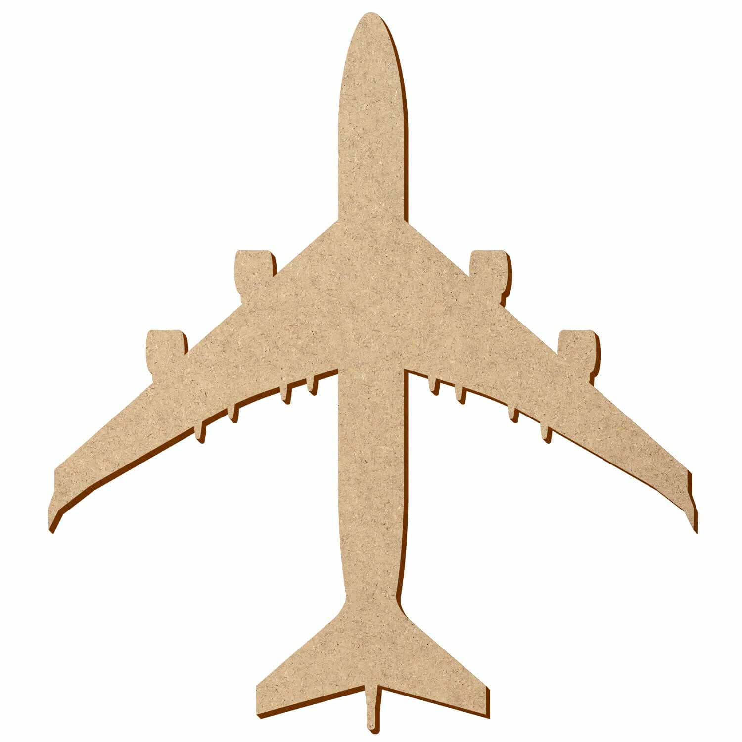 MDF Jumbo-Jet V2 Flugzeug - Deko Basteln 5-50cm