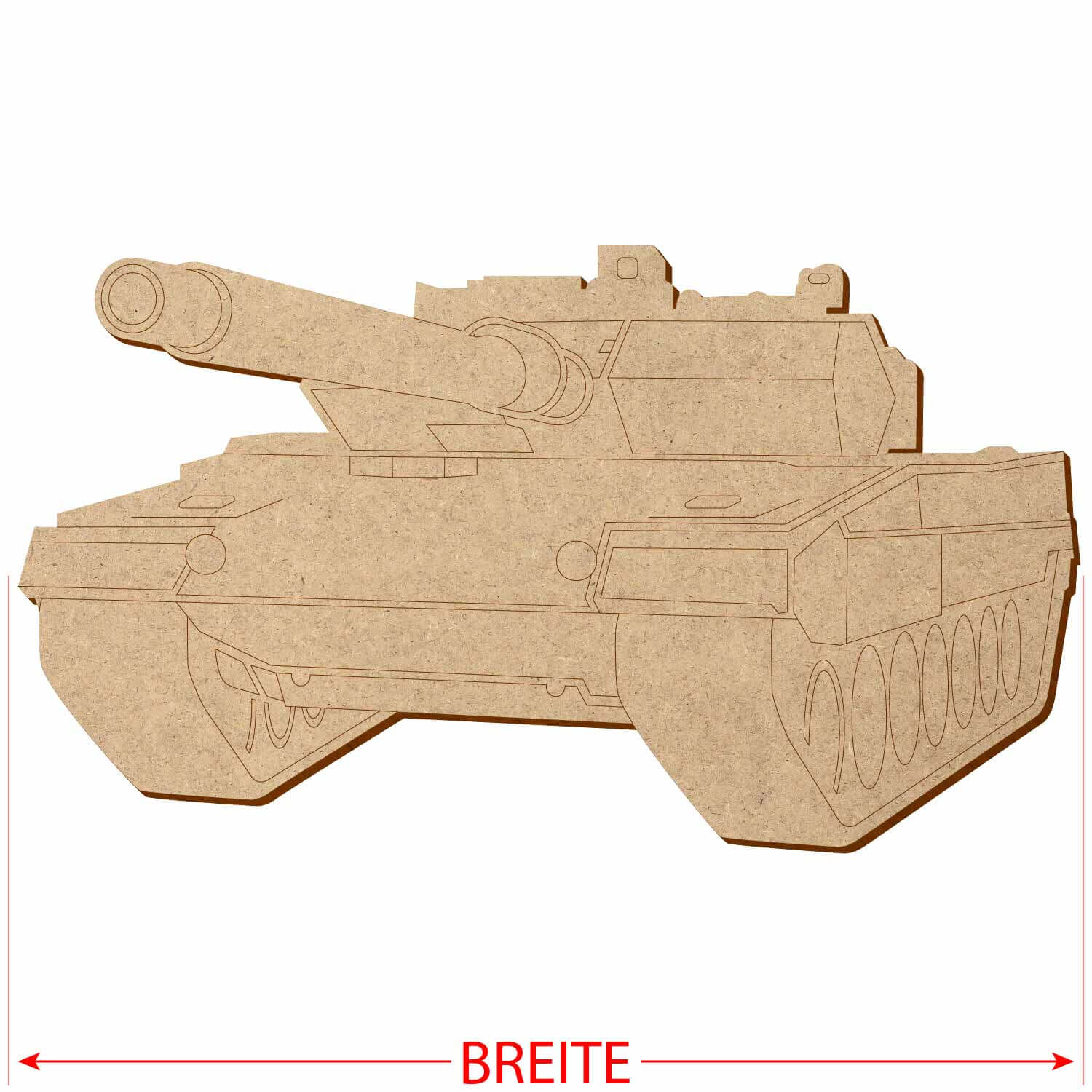 MDF Panzer V2 - Deko Basteln 5-50cm Größe
