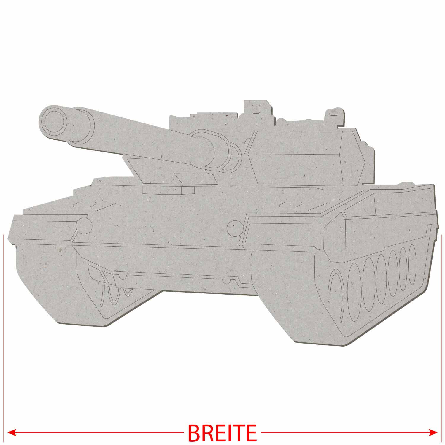 Pappe Panzer V2 - Deko Basteln 5-50cm Größe