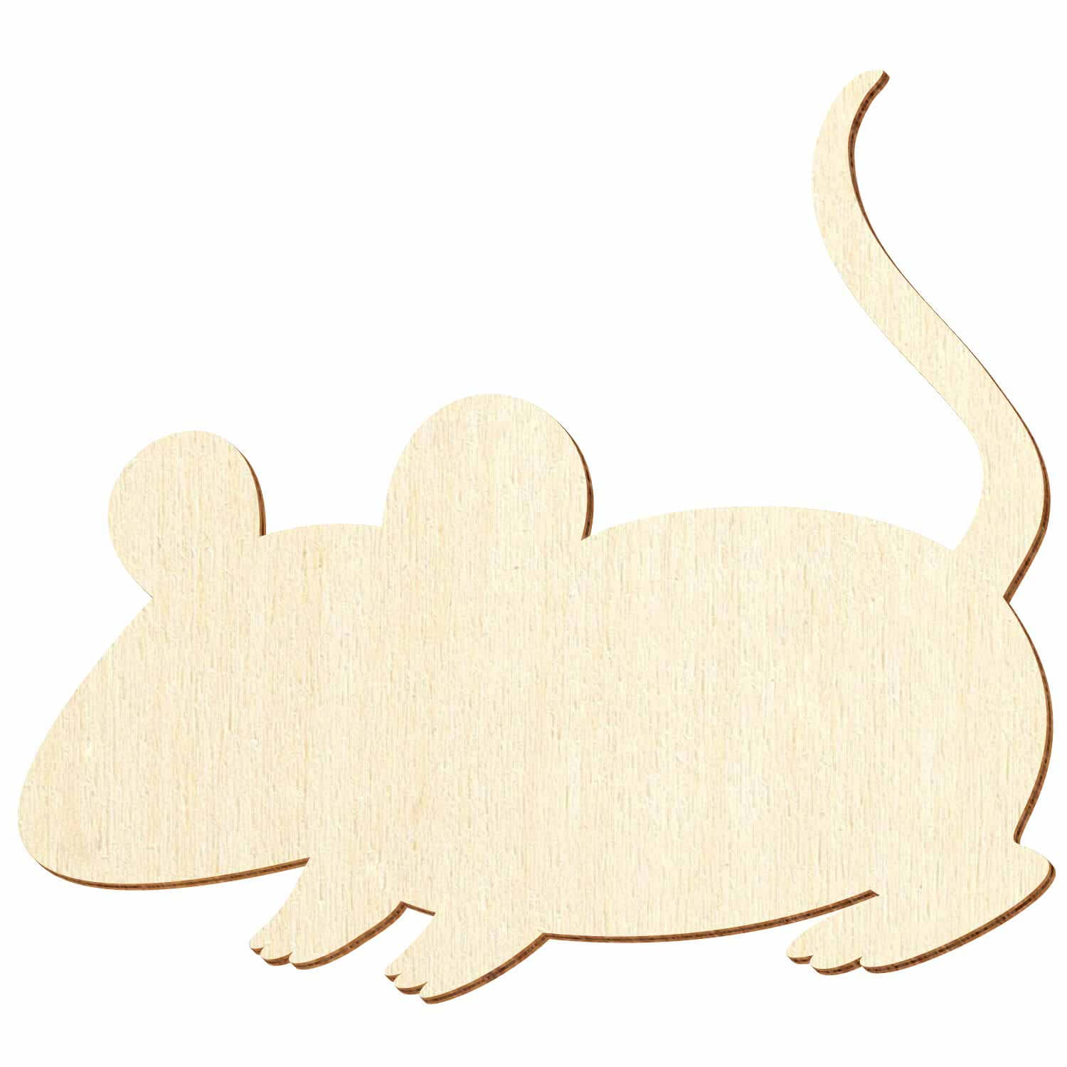 Holz Ratte V1 - Deko Basteln 3-50cm