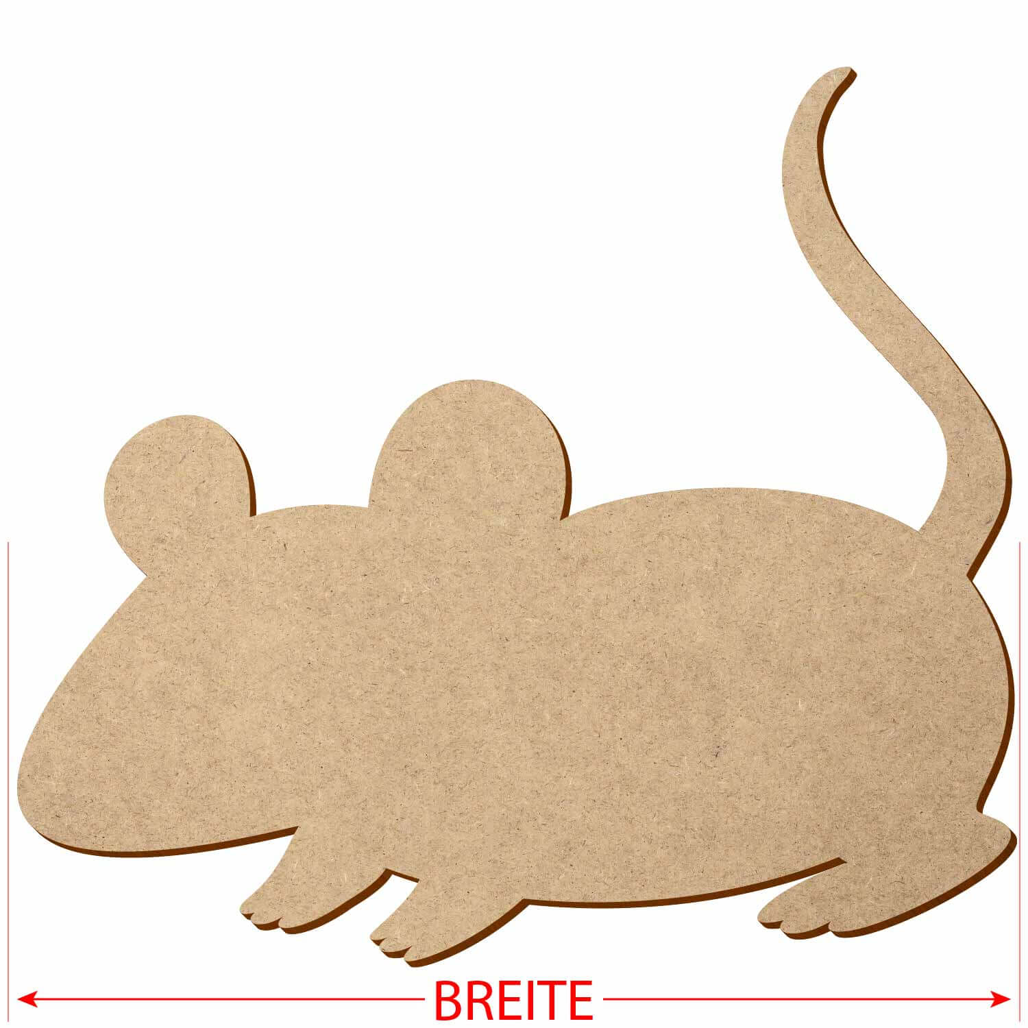 MDF Ratte V1 - 3-50 cm Deko Basteln Größe