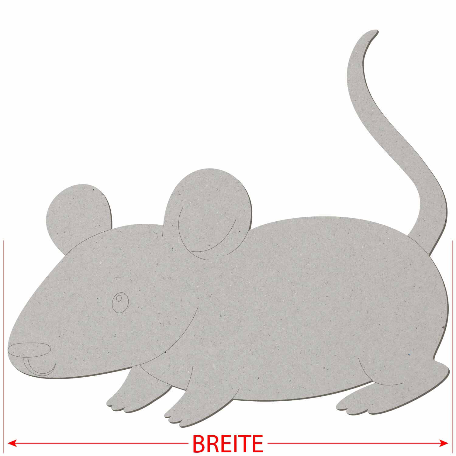 Pappe Ratte V2 - Deko Basteln 3-50cm Größe