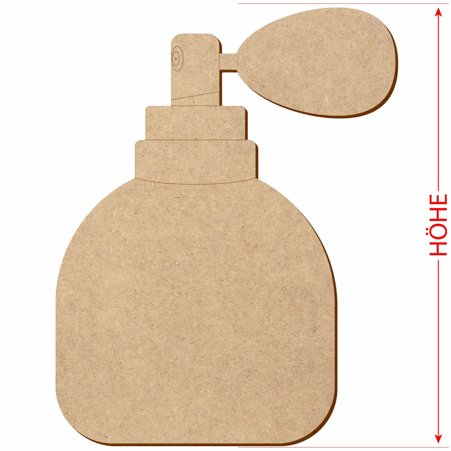 MDF Flacon - Deko Basteln 3-50cm Größe