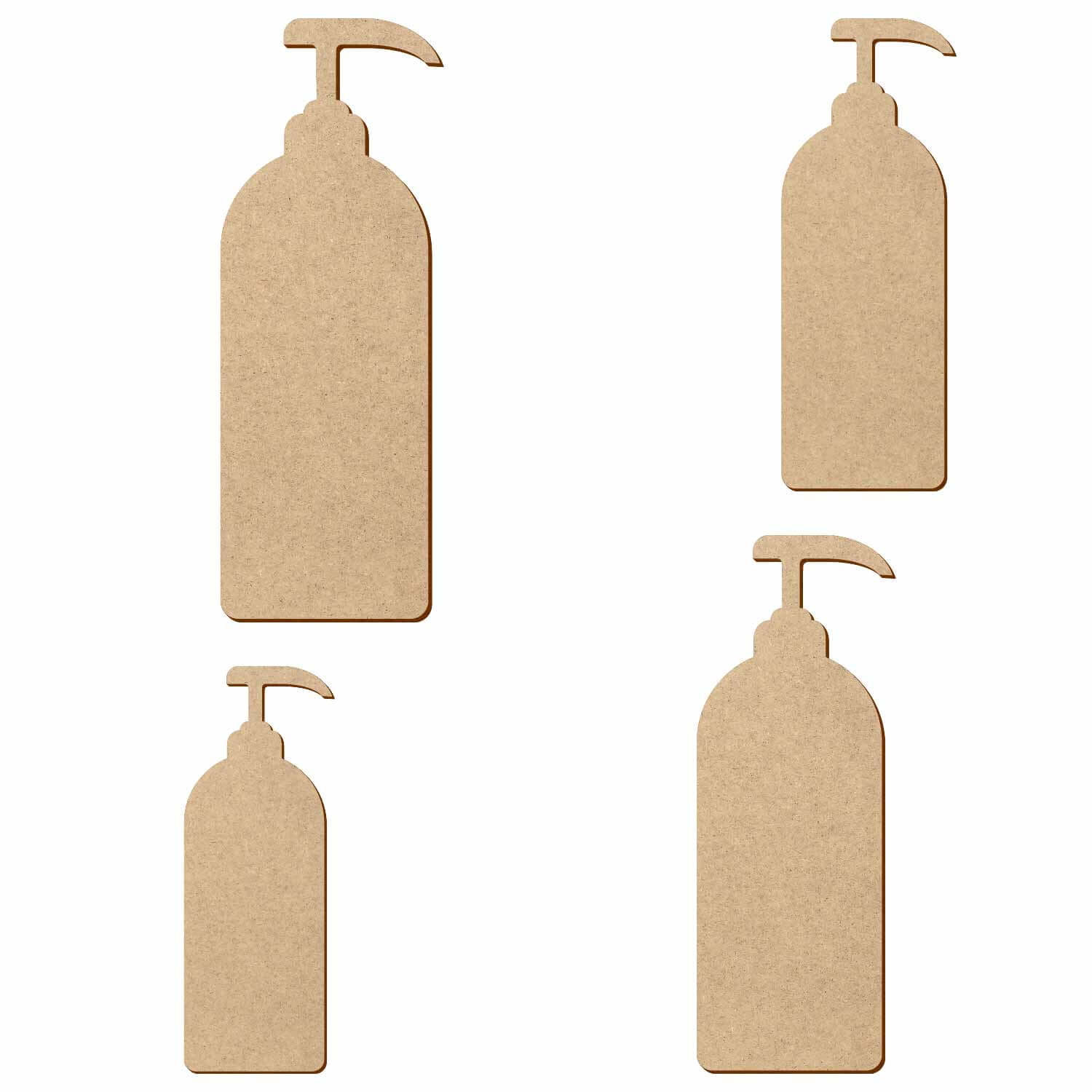 MDF Seifenspender - 3-50 cm Deko Basteln Gruppenbild