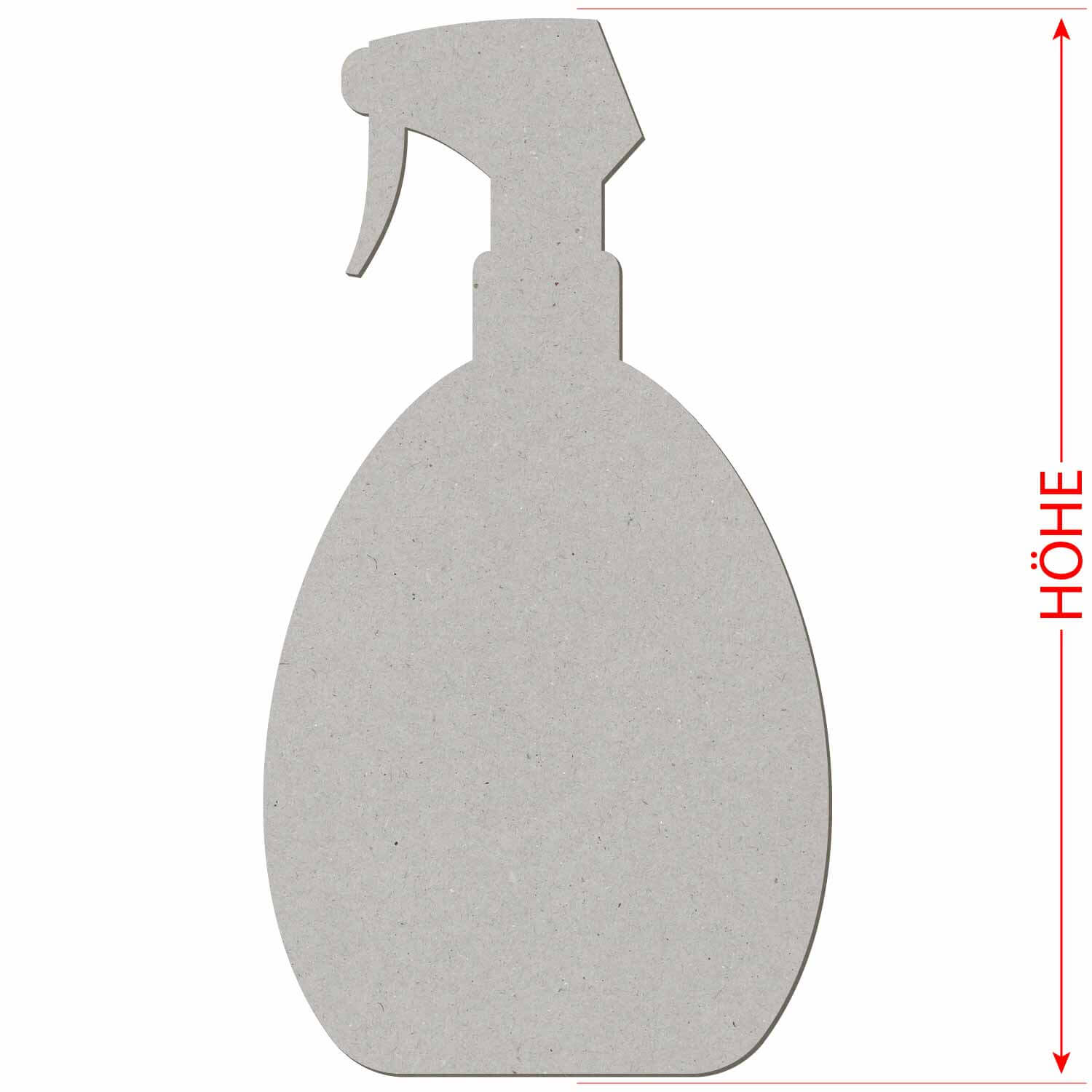 Pappe Sprühflasche- Deko Basteln 3-50cm Größe