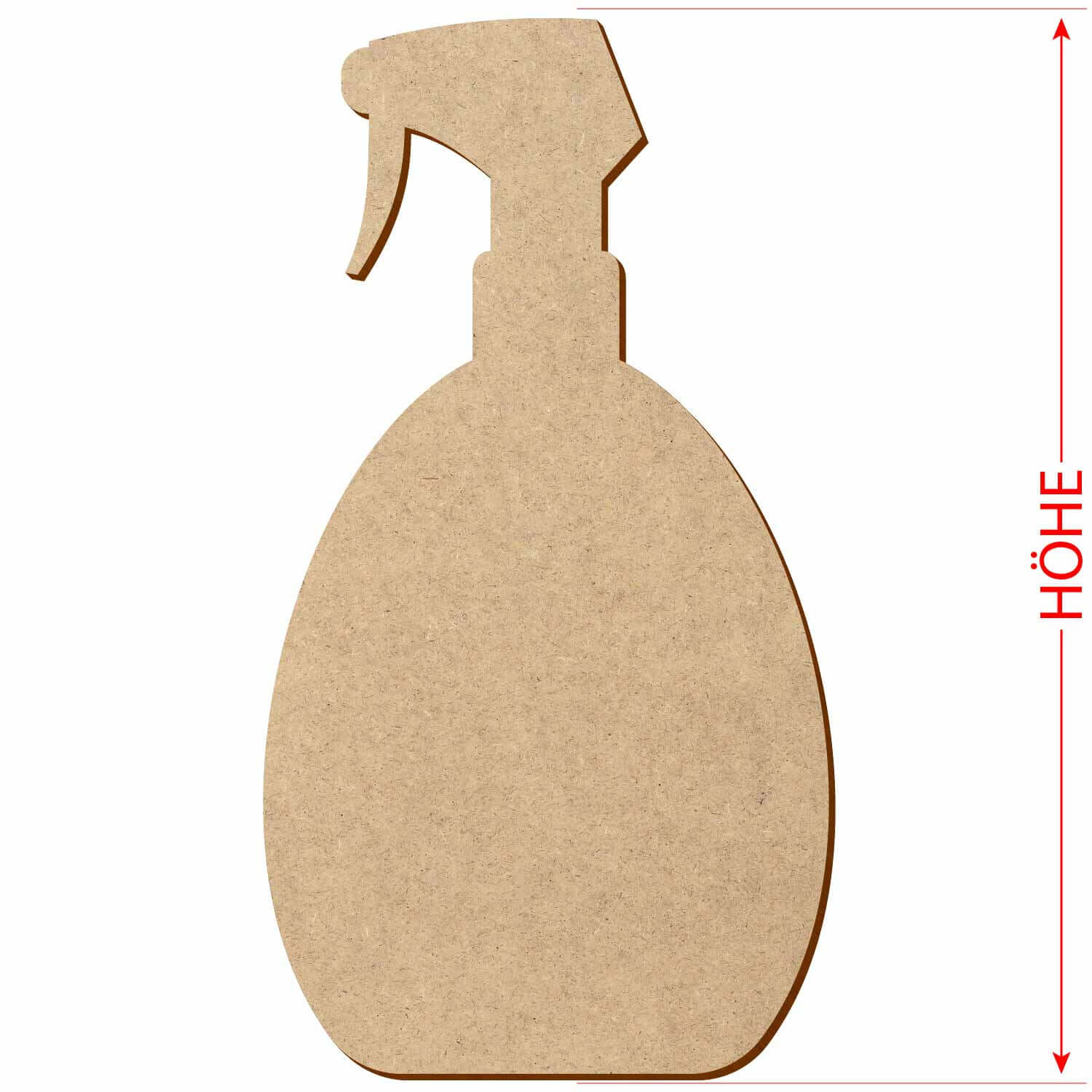 MDF Sprühflasche- 3-50 cm Deko Basteln Größe