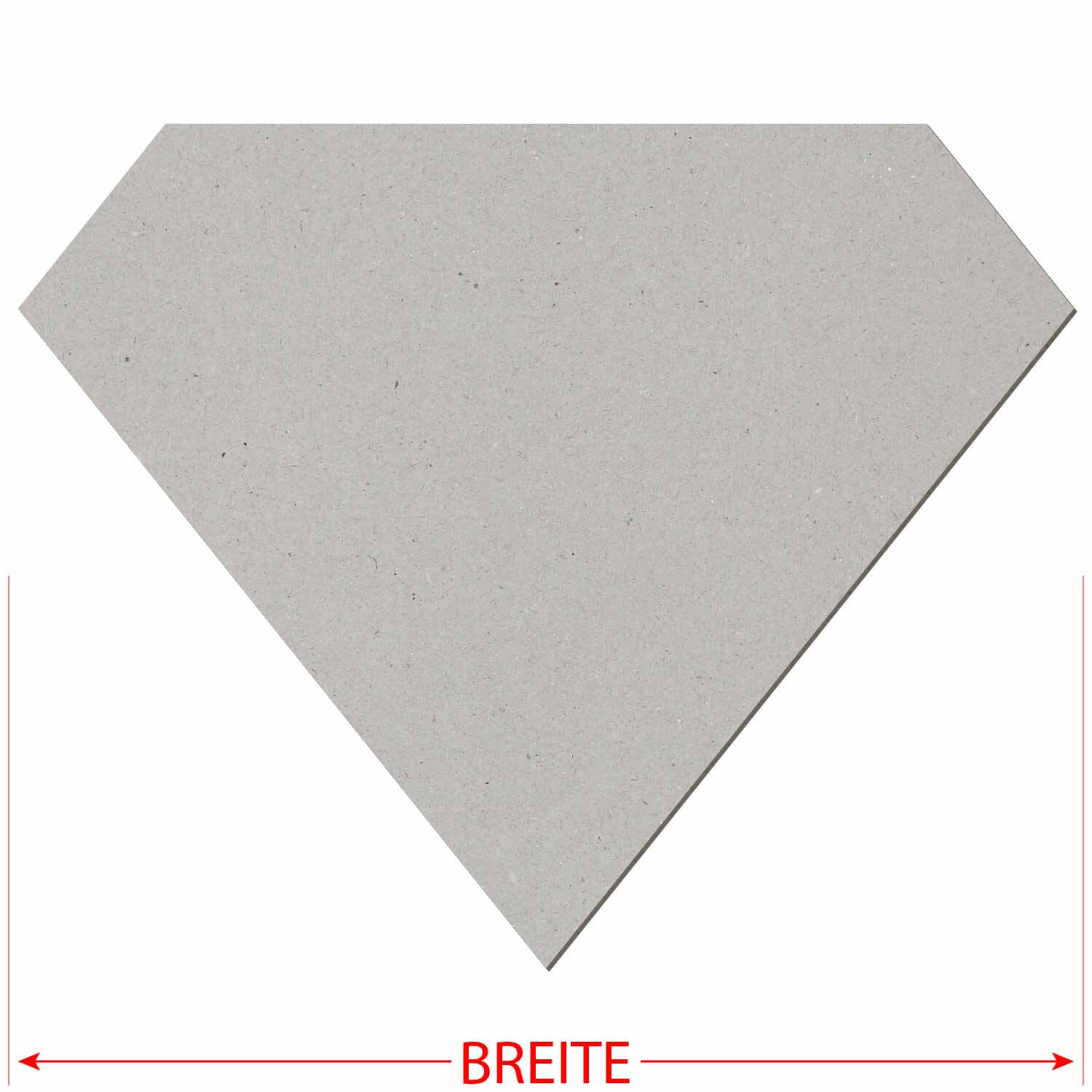 Pappe Diamant- Zuschnitt 3-50cm Deko Basteln Größe
