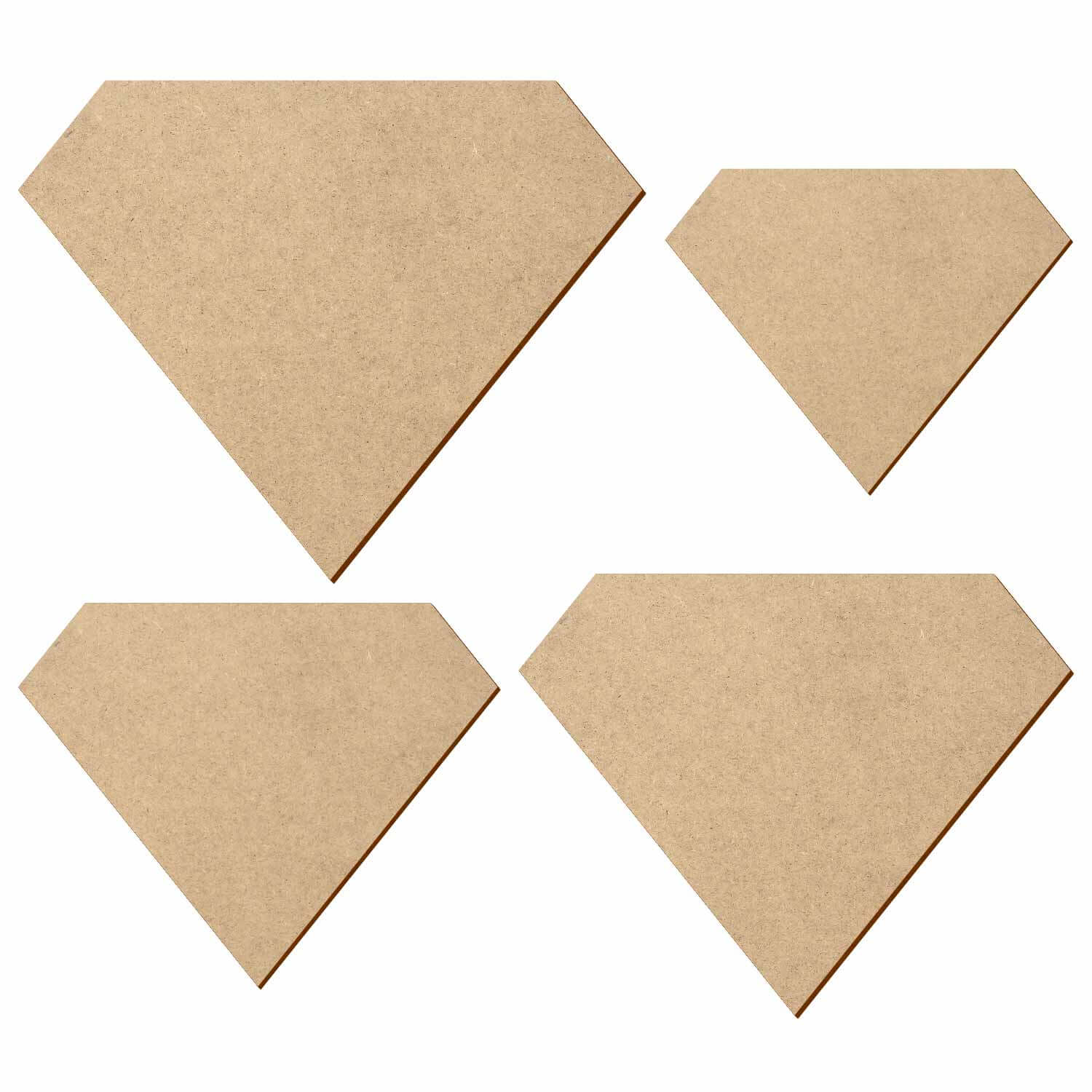 MDF Diamant- Zuschnitt 3-50cm Deko Basteln Gruppenbild