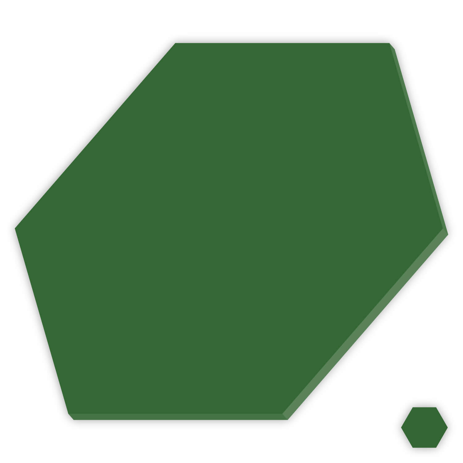 Plexiglas® Zuschnitt - Hexagon/Sechseck Dunkelgrün - Basteln Deko 3-50cm
