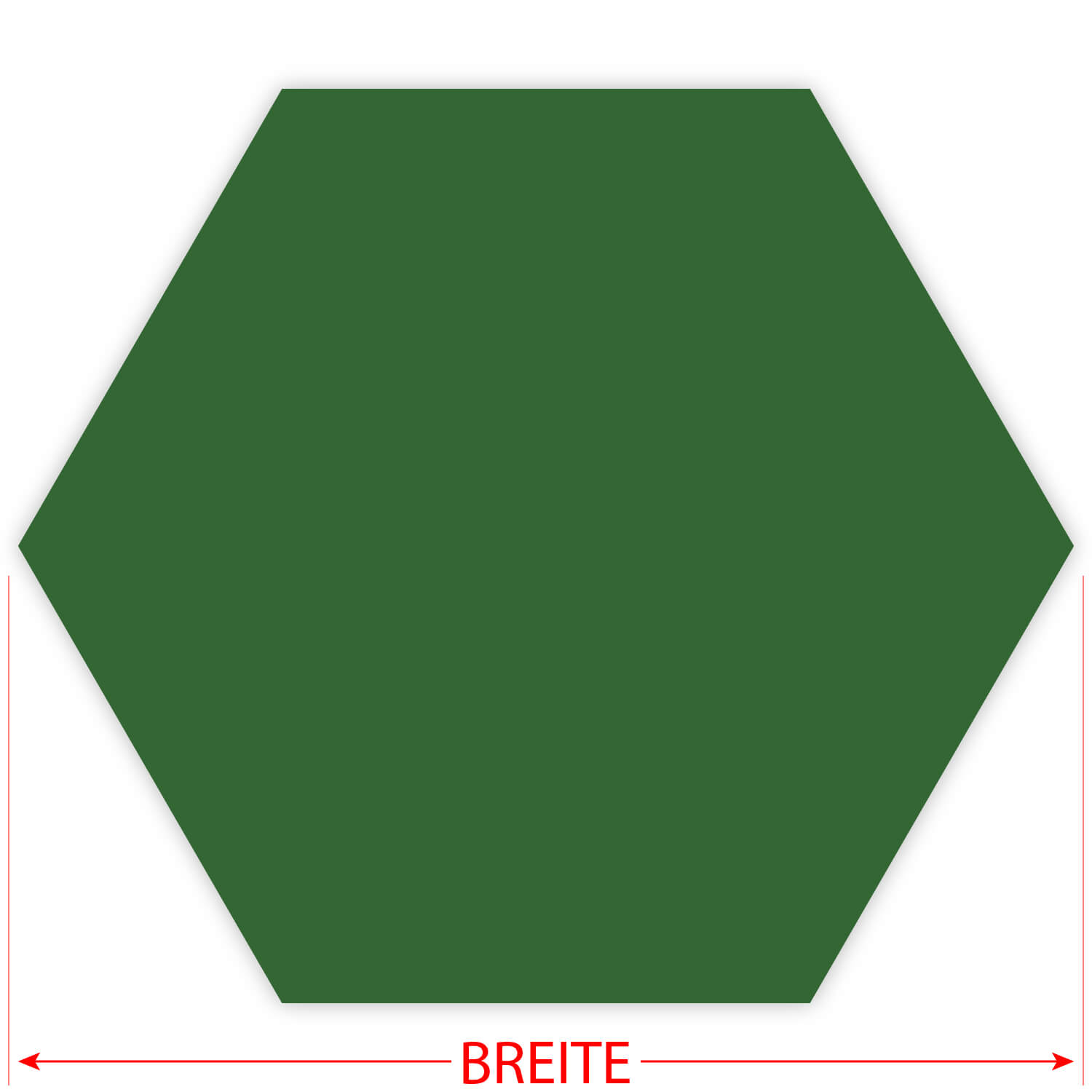 Plexiglas® Zuschnitt - Hexagon/Sechseck Dunkelgrün - Basteln Deko 3-50cm Größe