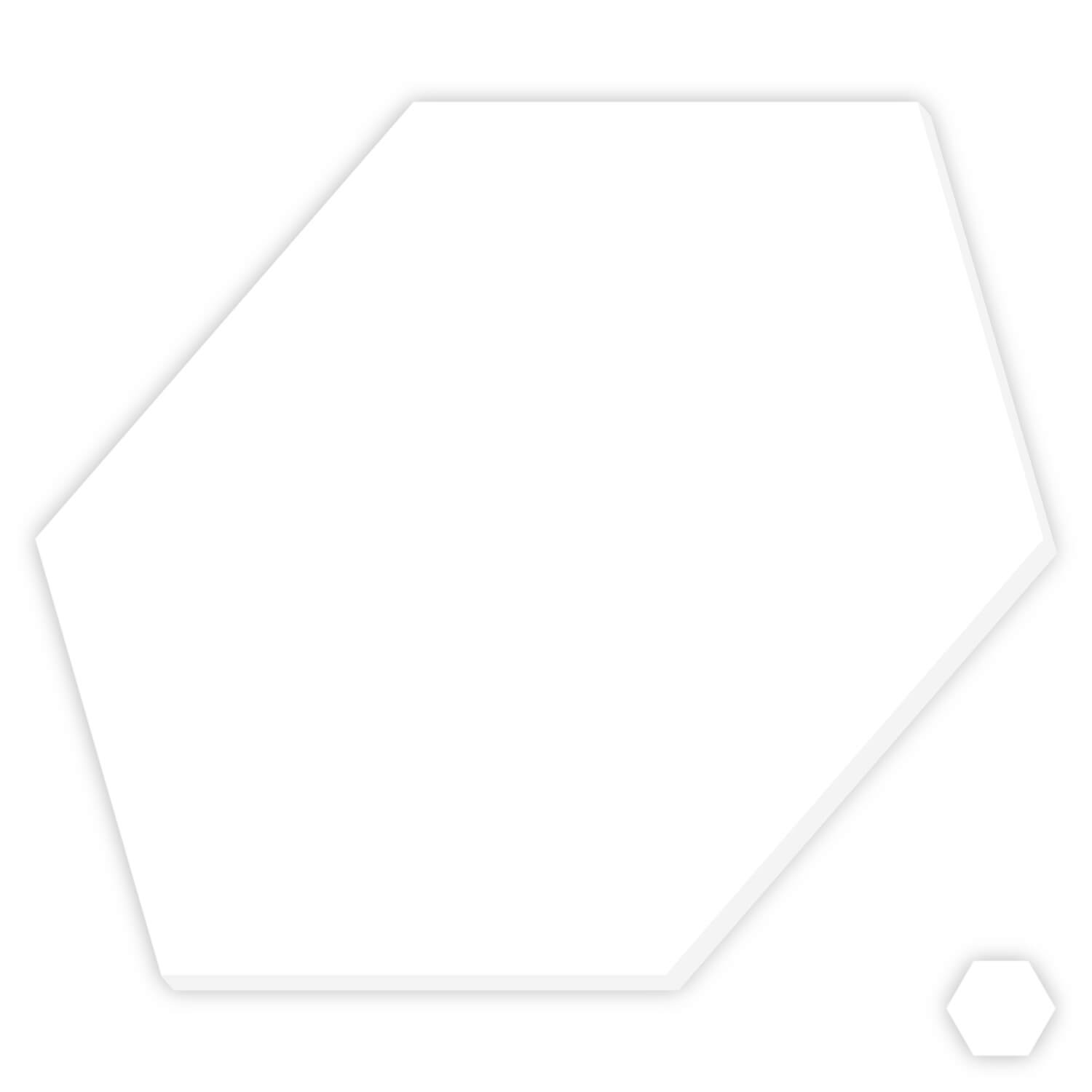 Plexiglas® Zuschnitt - Hexagon/Sechseck Weiß - Basteln Deko 3-50cm
