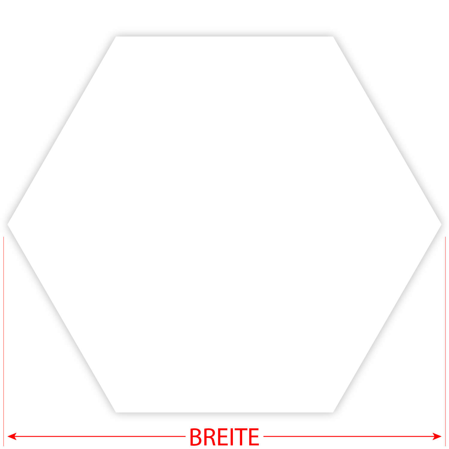 Plexiglas® Zuschnitt - Hexagon/Sechseck Weiß - Basteln Deko 3-50cm Größe